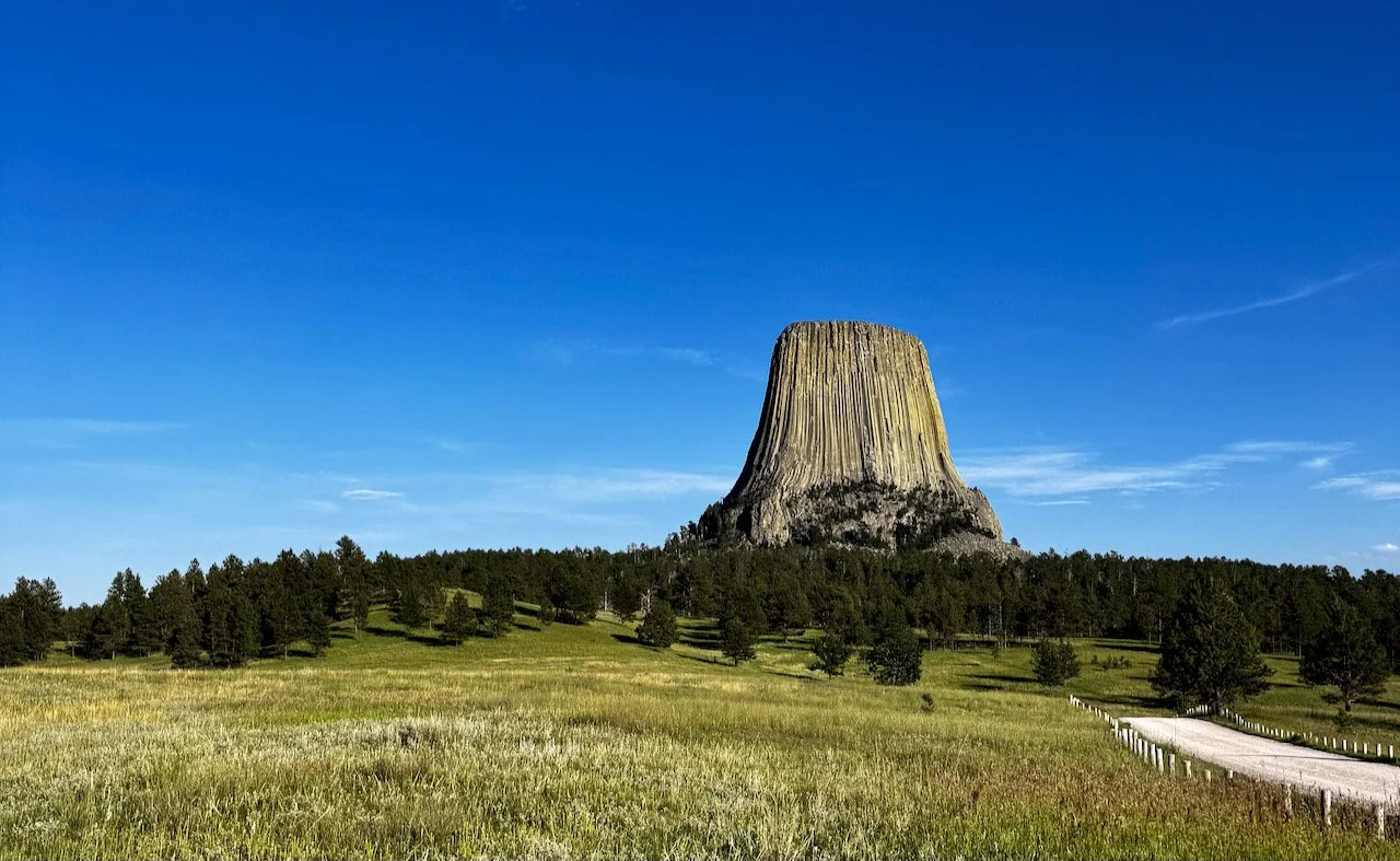 Gazing up at Devil’s Tower