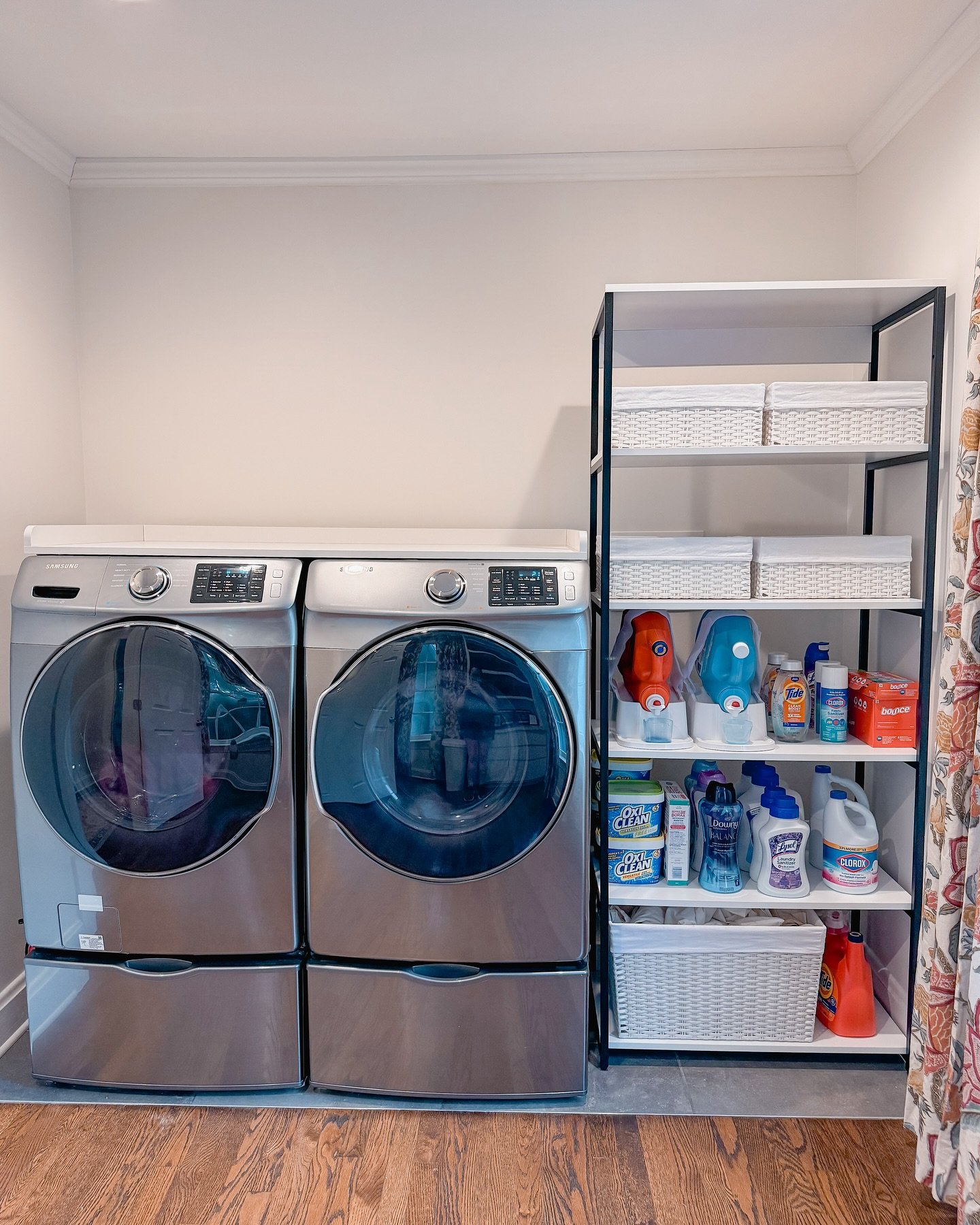 The stress of doing laundry just got so much easier.🧺✨

Picture breezing through laundry day with everything neatly sorted and within reach. No more searching for detergent or not having a clear place to fold clothes.

This client was frustrated wit