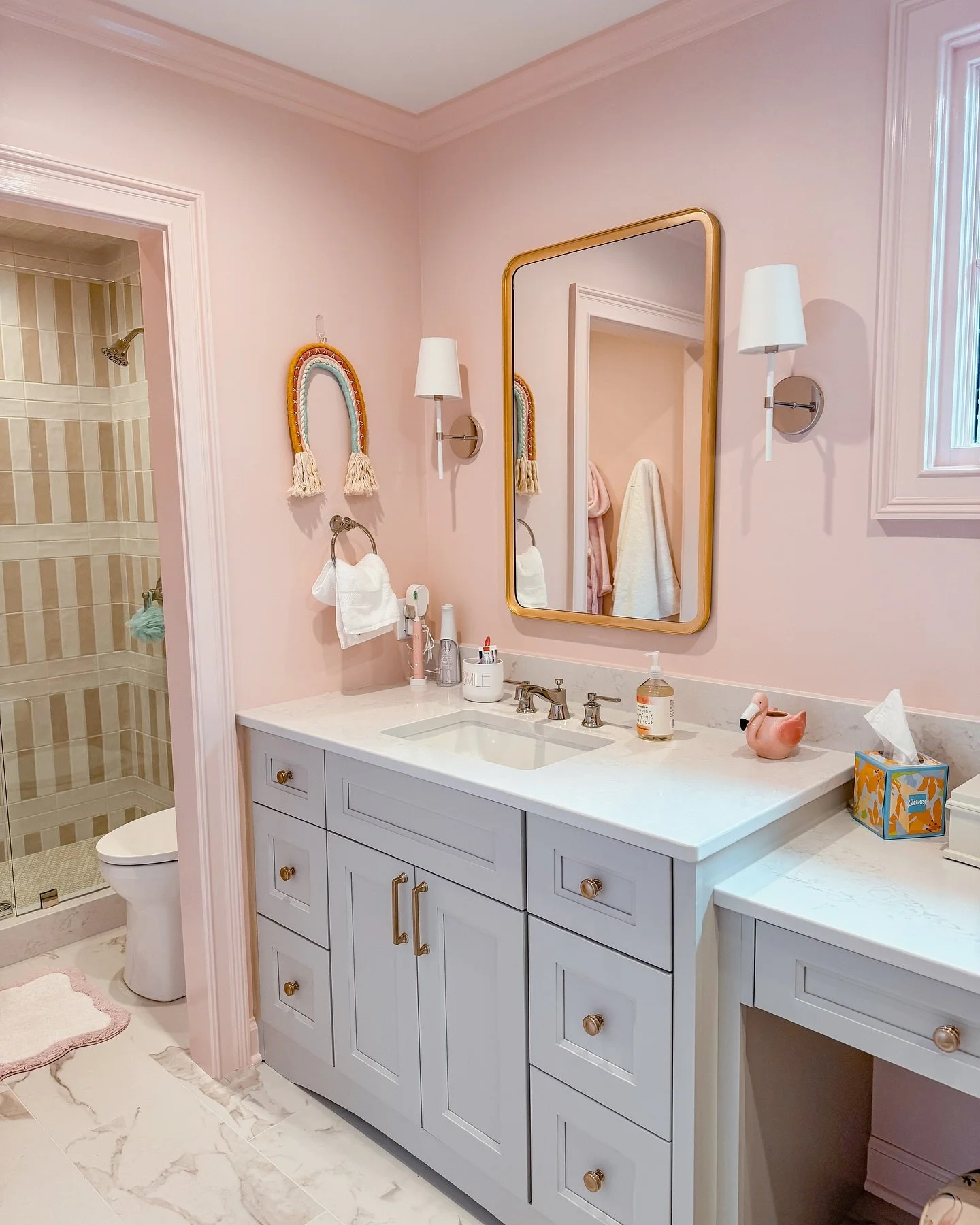 The bathroom every tween girl dreams of!🎀💅💕

If you have a girl this age, you know how much they adore the cute packaging of skincare and face masks&mdash; it&rsquo;s half the fun! This bathroom is a dream with a dedicated drawer for all things ma