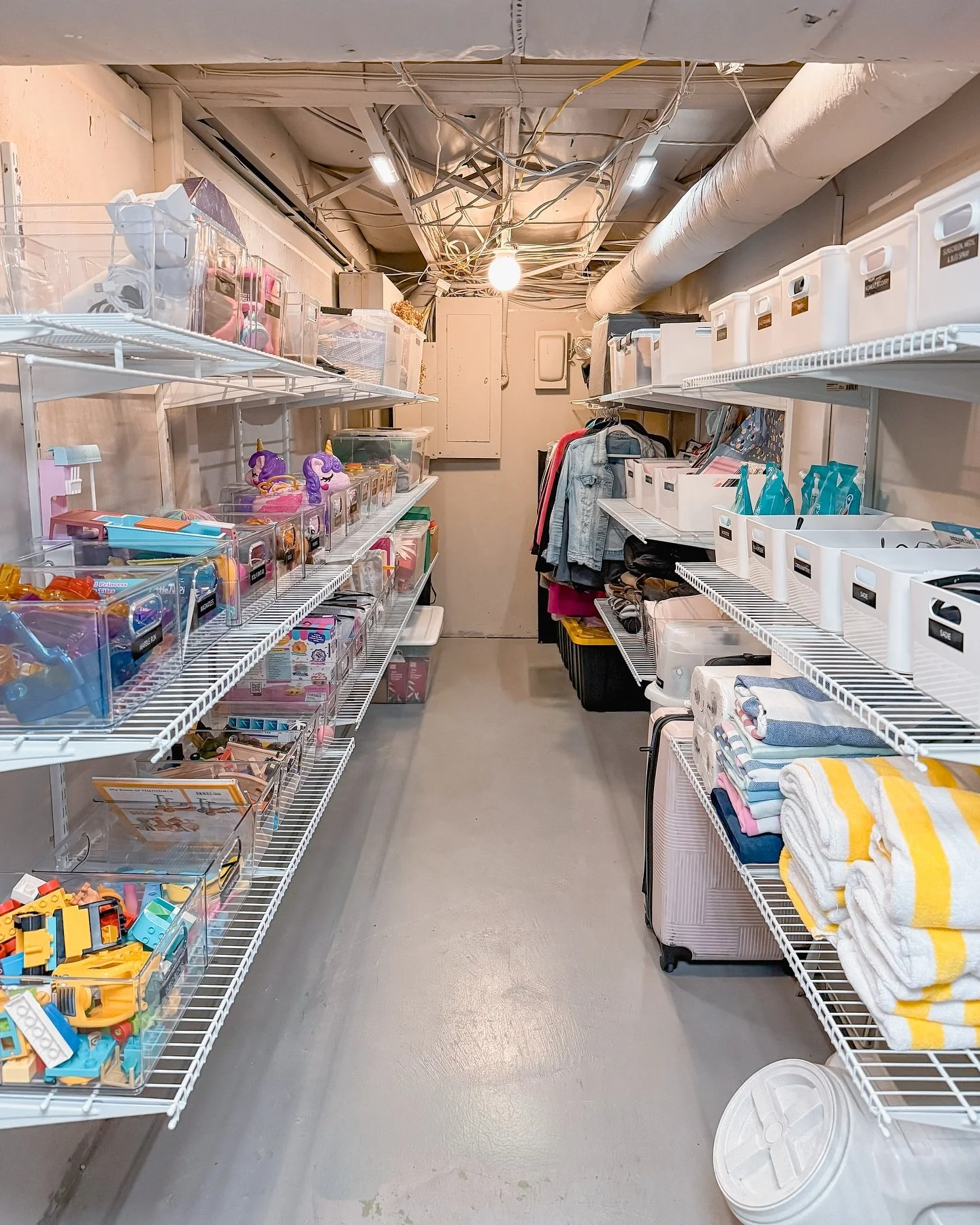 The hardest-working closet in the house! 🏠✨

When one closet needs to function as laundry room, playroom toy storage, household catchall (hello dog supplies, seasonal items, travel, and gift wrap), AND coat closet&mdash; strategic zoning is everythi