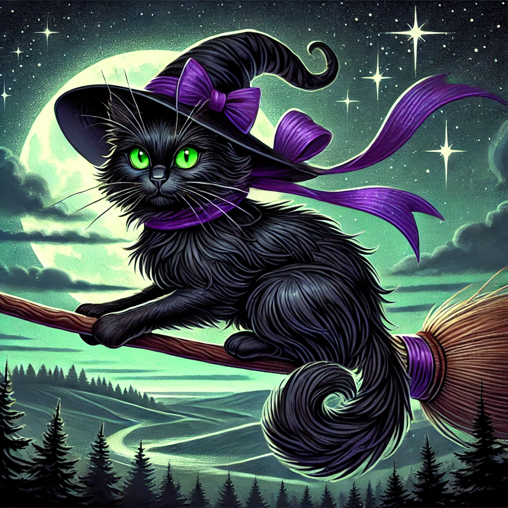 Witchy Black Cat - (OpenAI)