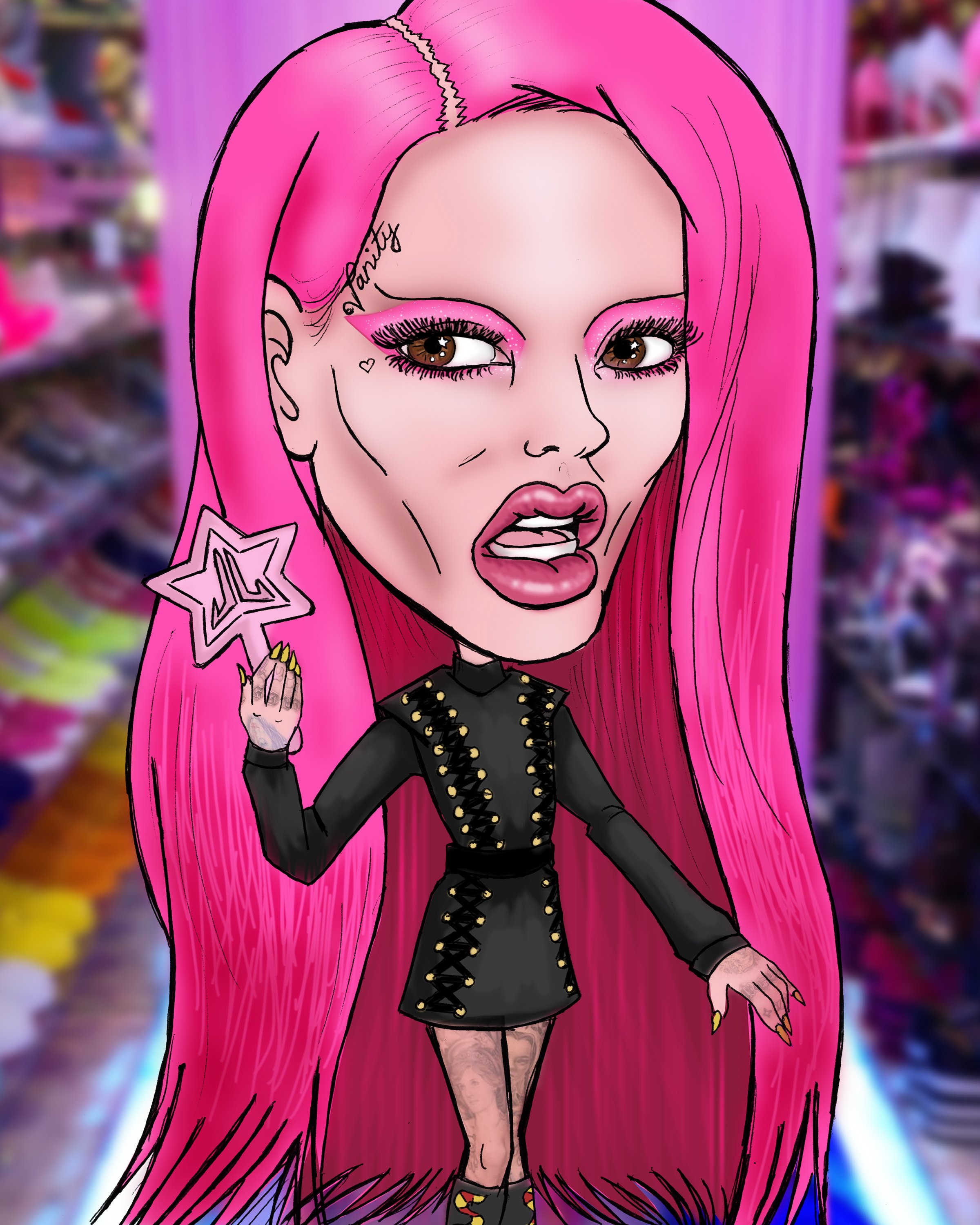 Jeffree Star Caricature