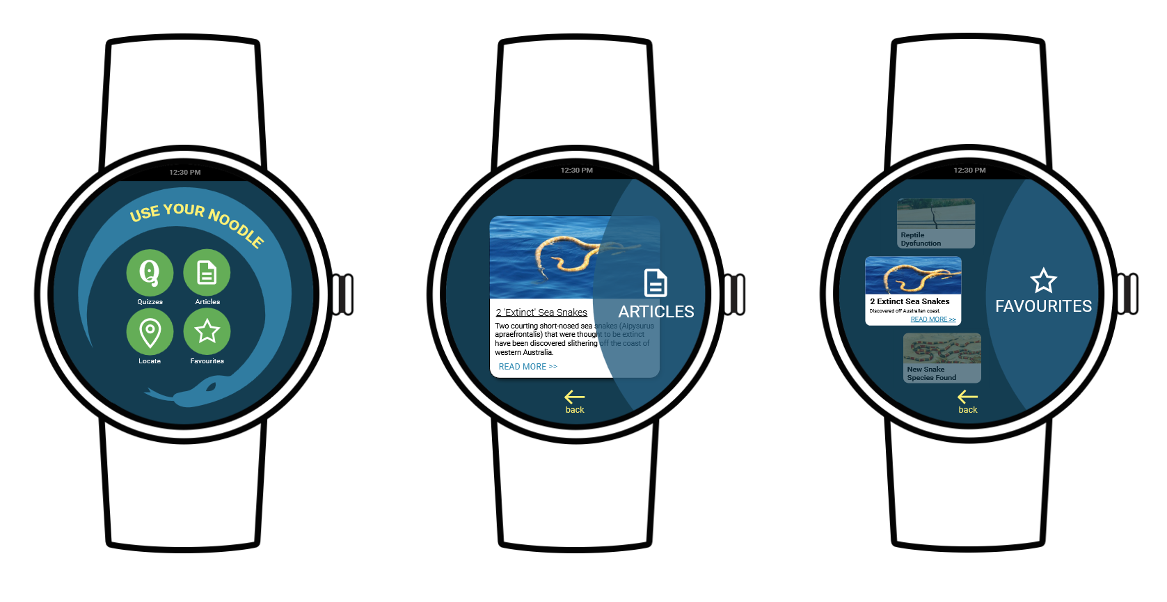 Use Your Noodle - Snake Education - Android Watch App