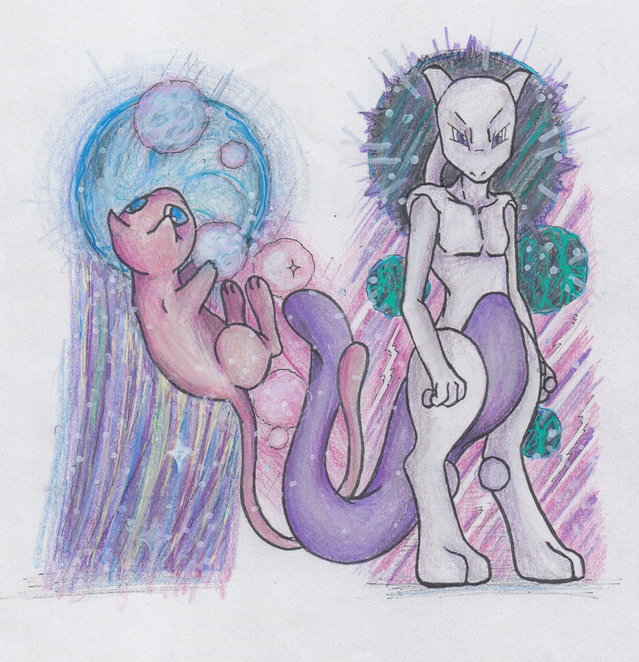 Mew & Mewtwo