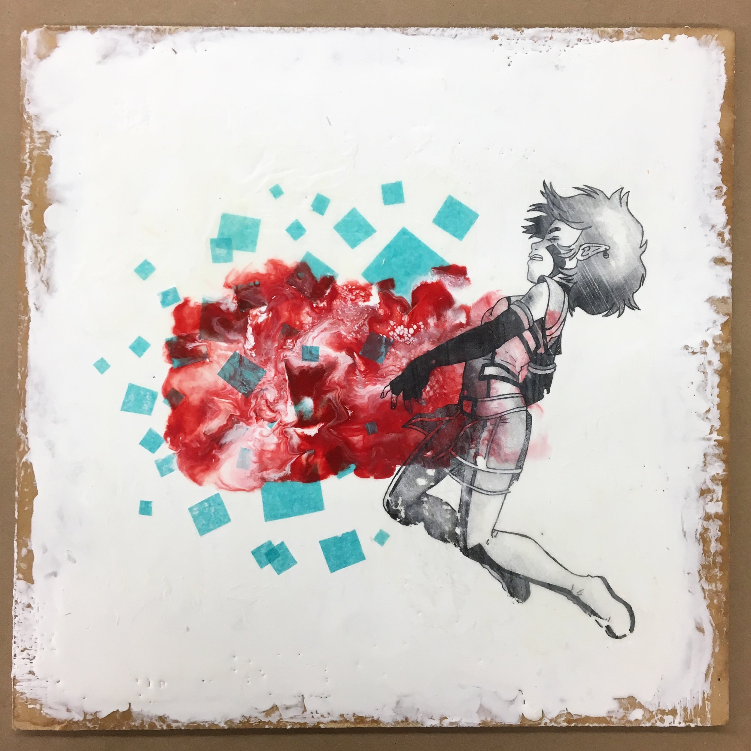 Straight to Heart - Wax Painting
