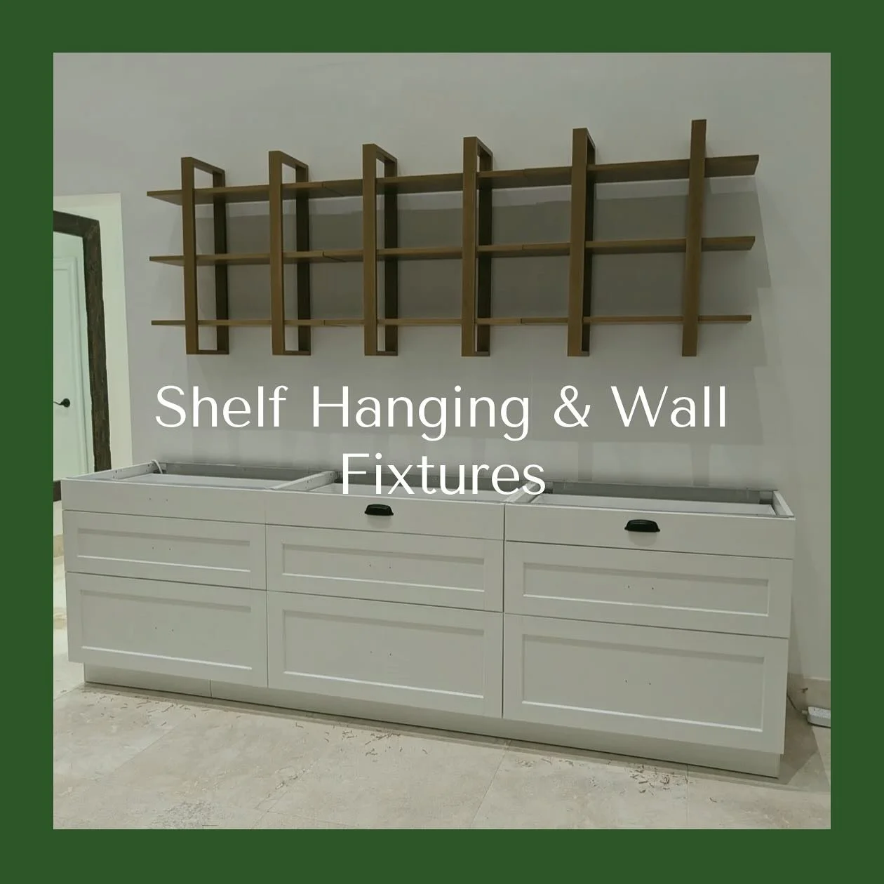 Securely hang shelves, mirrors, artwork, and more. We ensure level installation on drywall, studs, or masonry &mdash; done right, the first time. | HandyRex.com
