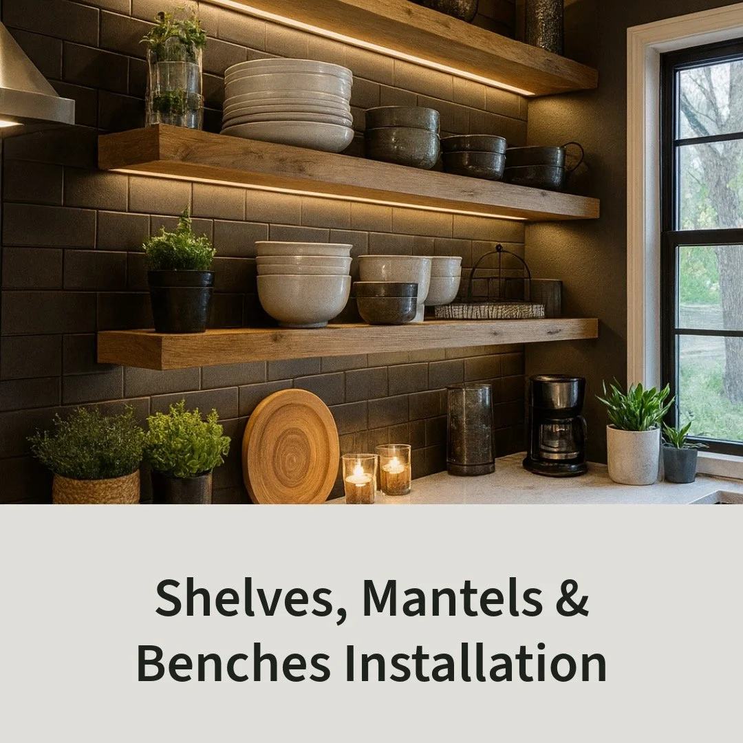 Custom Shelves, Mantels &amp; Benches