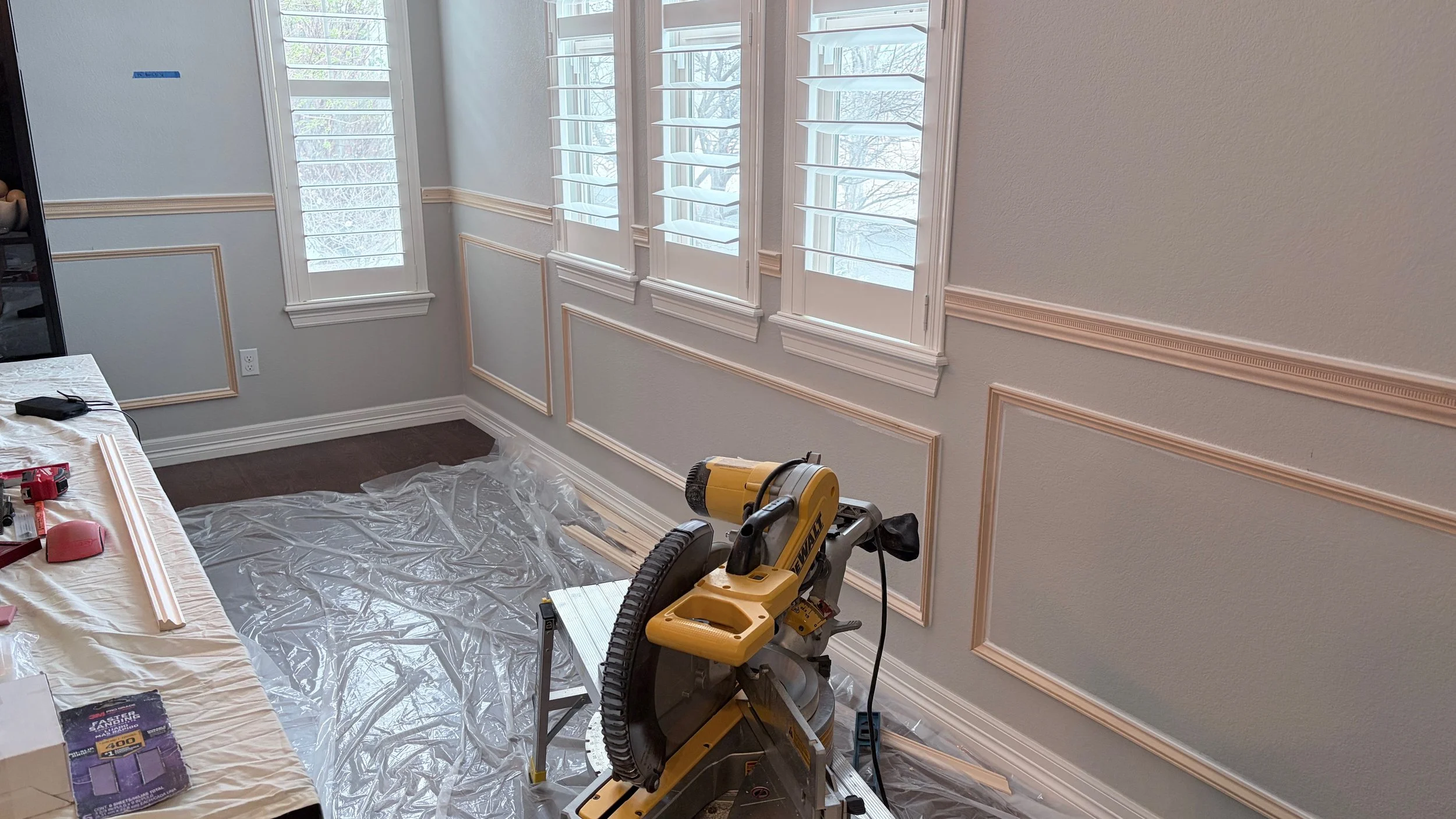 Custom Wainscoting Accent Walls – Dining Room &amp; Bedroom – Venice, Florida