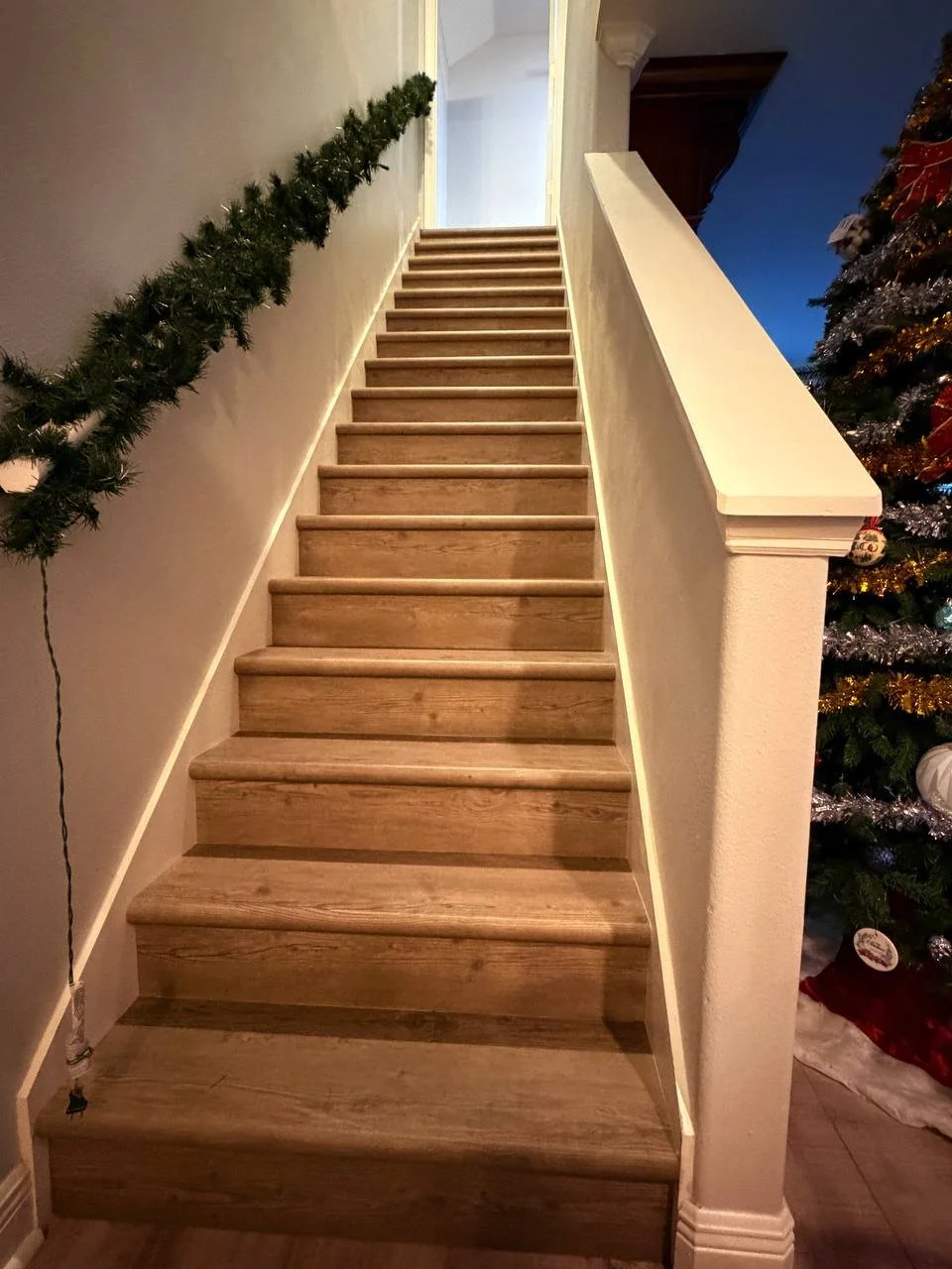 Staircase Remodel with Wood Treads Installation in Punta Gorda, Florida