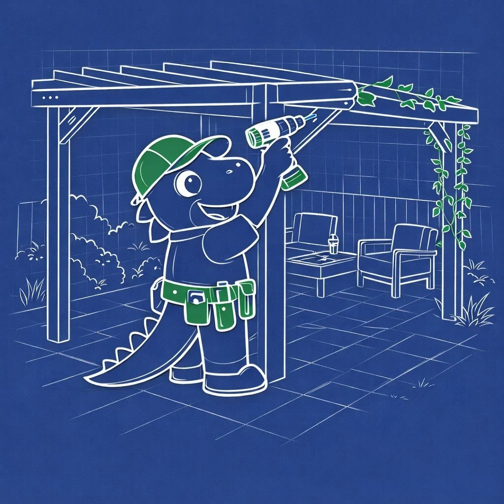 HandyRex installing backyard pergola and outdoor structure