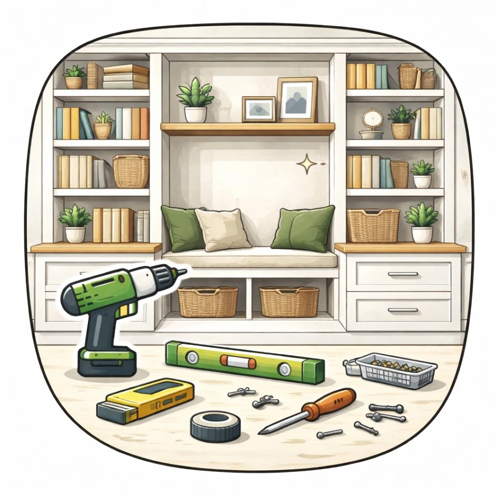 A modern backyard with a swimming pool, lounge chairs, trees, desert plants, and a patio area with outdoor seating.