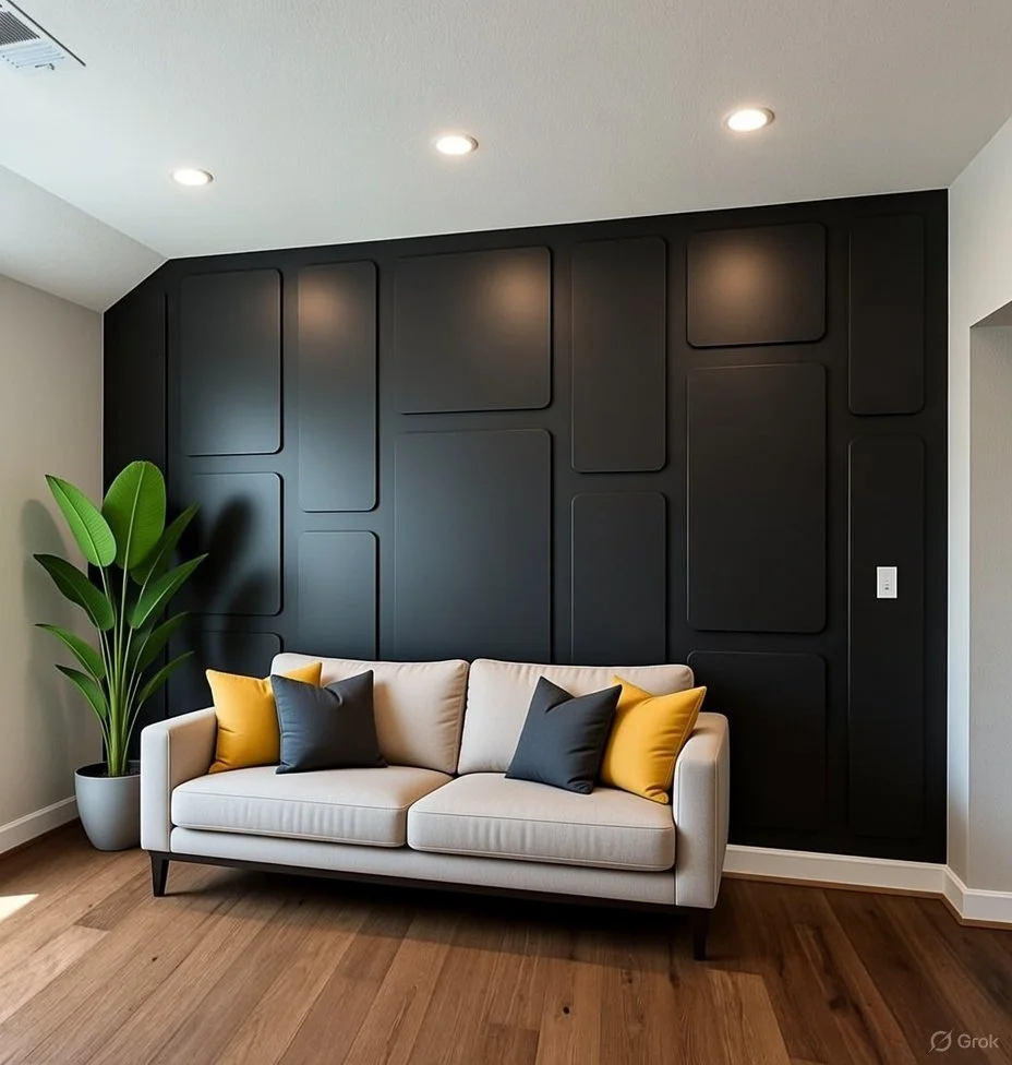 Modern Raised Panel Accent Walls in Florida Homes