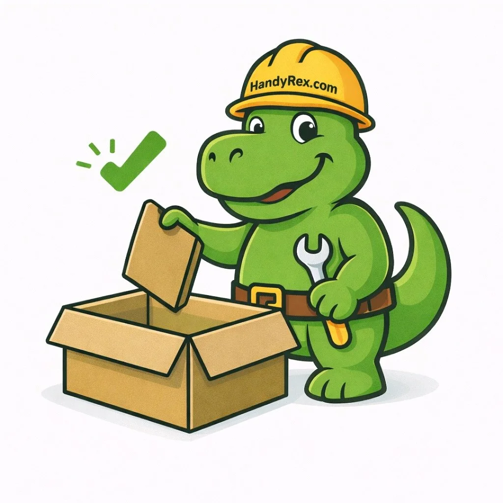 A man installing a security camera on a wooden panel near the ceiling.