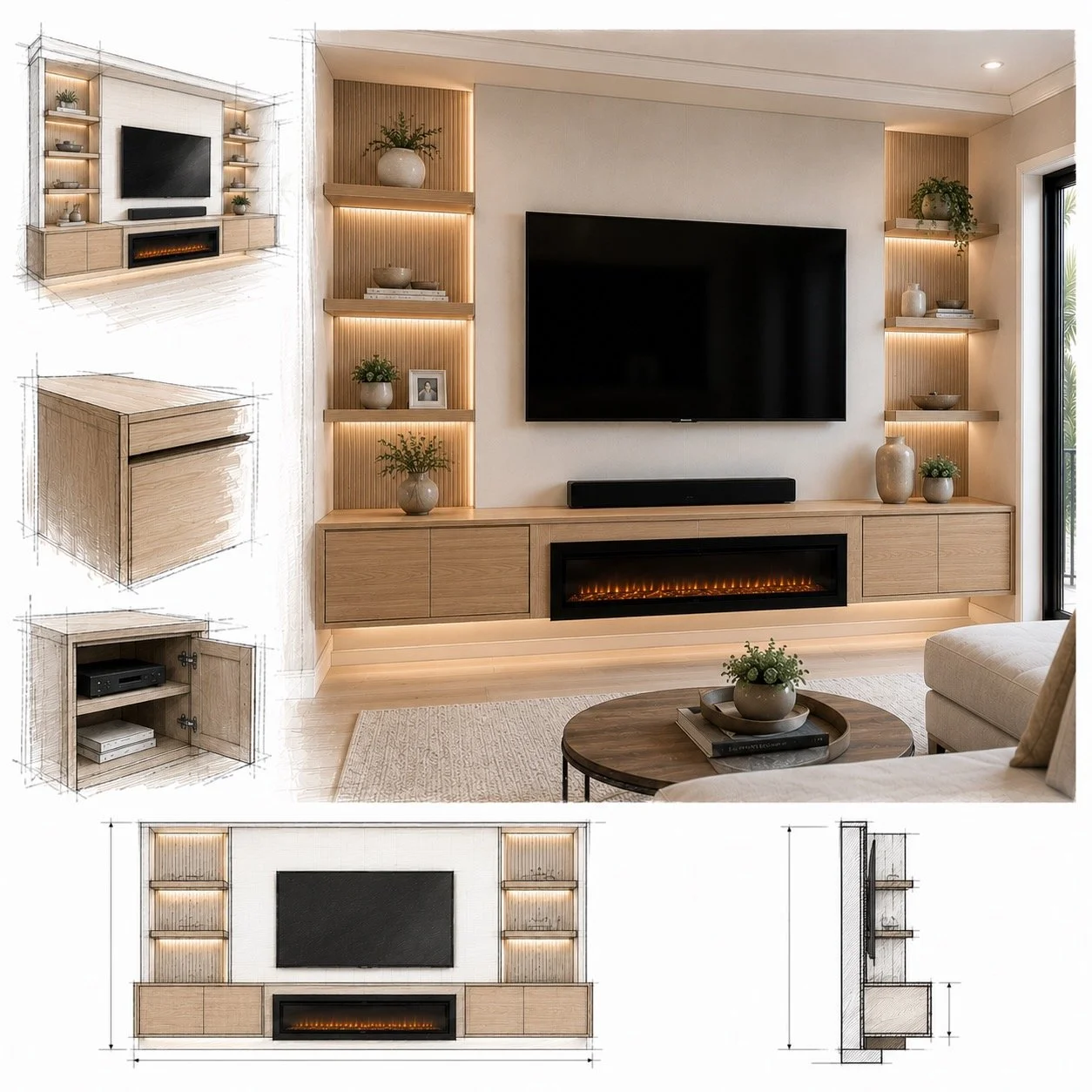 Custom Entertainment Centers for Tampa Living Rooms