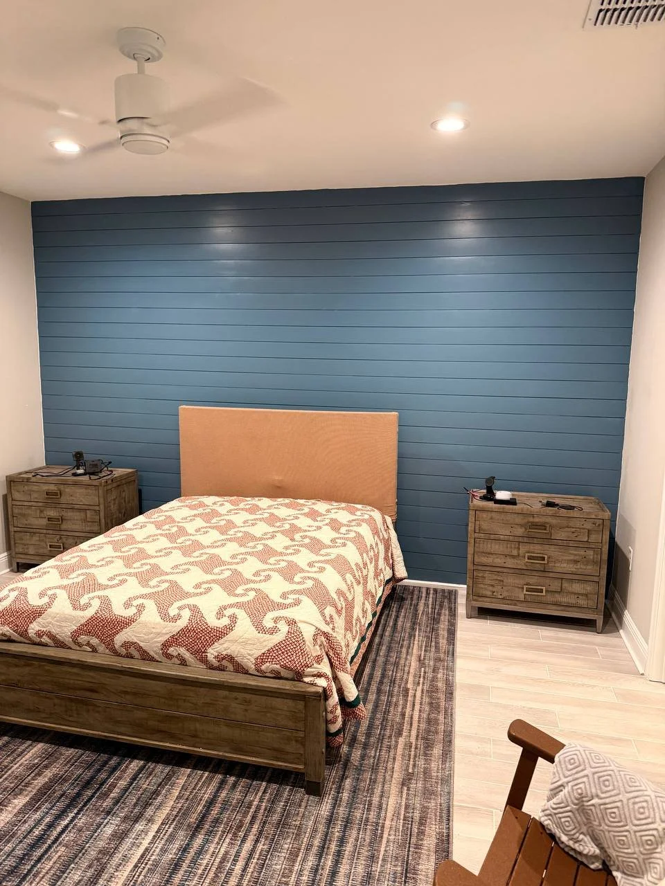 Bedroom Soundproofing Barrier &amp; Shiplap Accent Wall – Tampa, FL