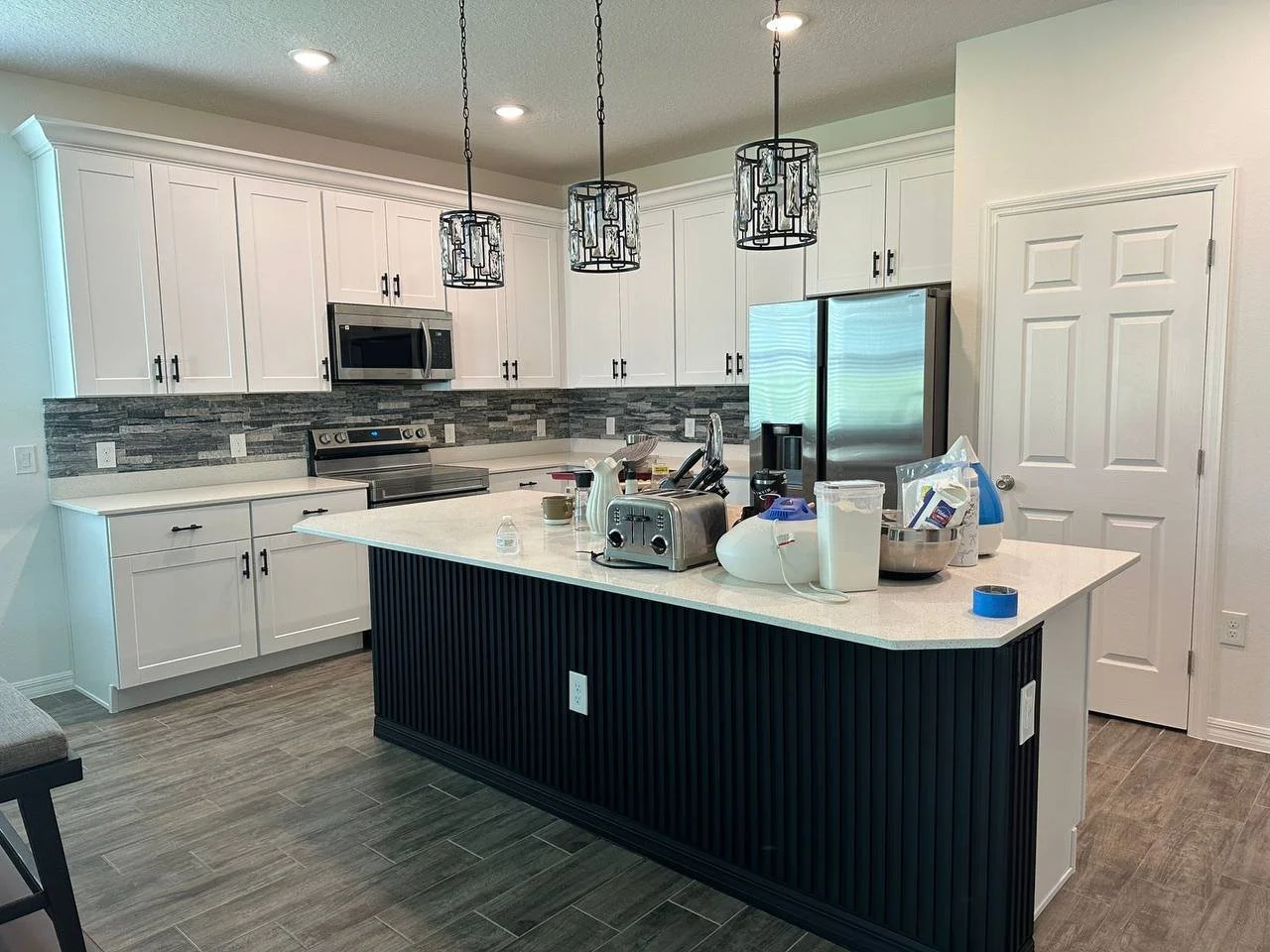Kitchen Crown Molding and Island Accent Upgrade – Sarasota, Florida