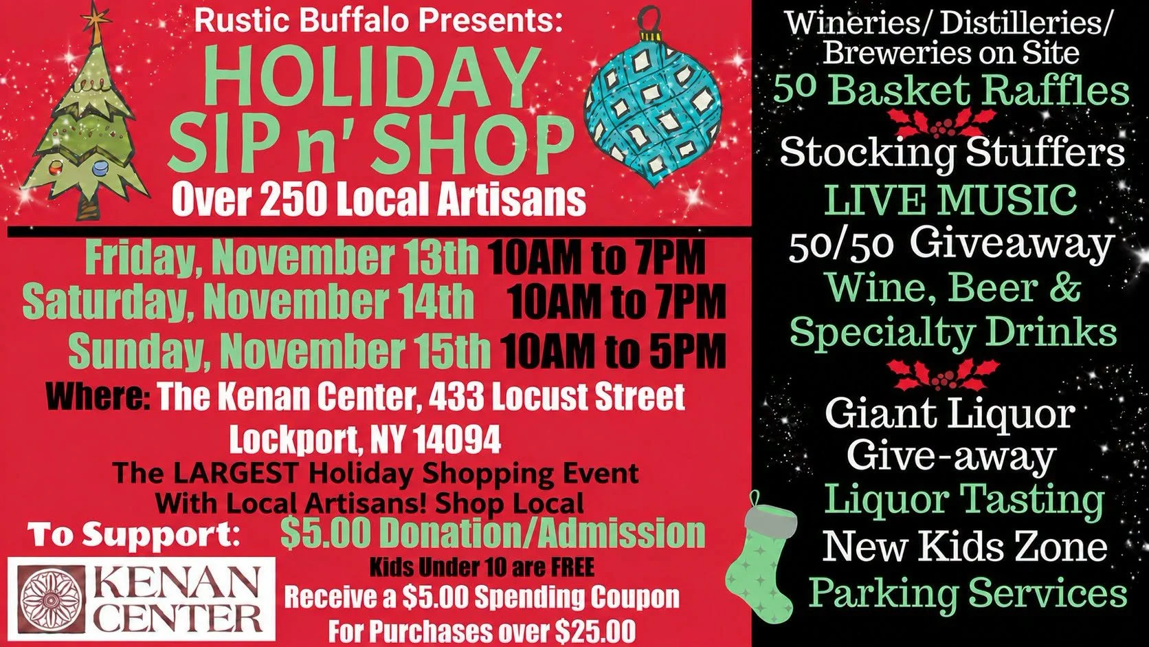 Rustic Buffalo Holiday Sip & Shop