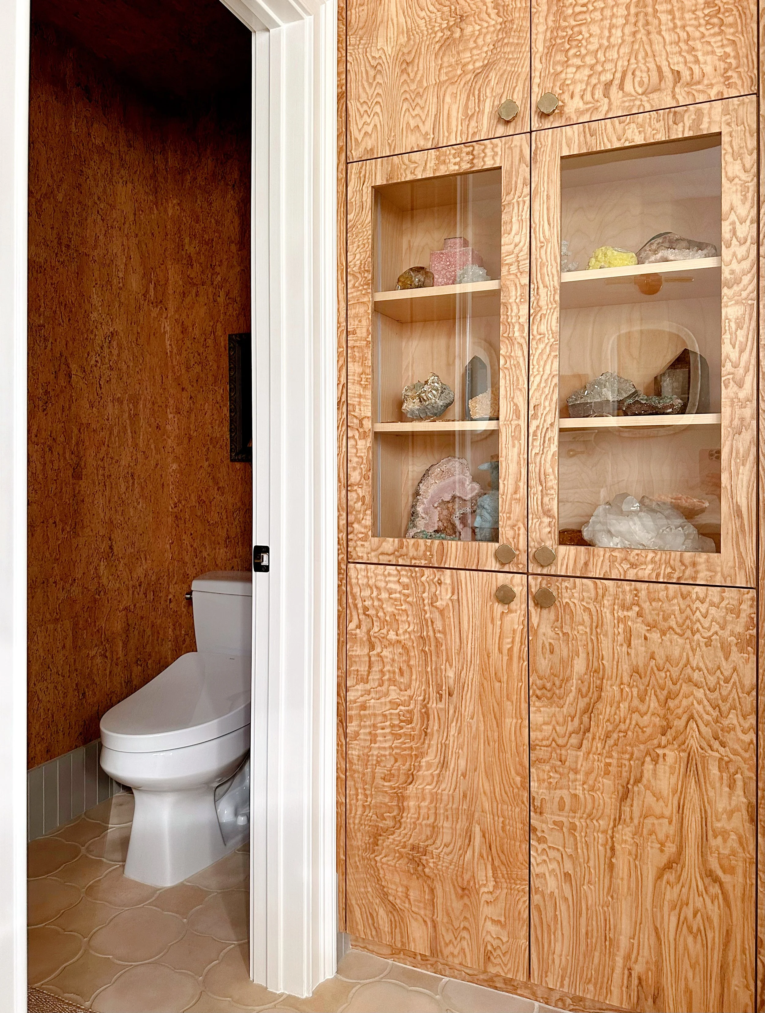 japanese tamo ash cabinetry for beauty and storage