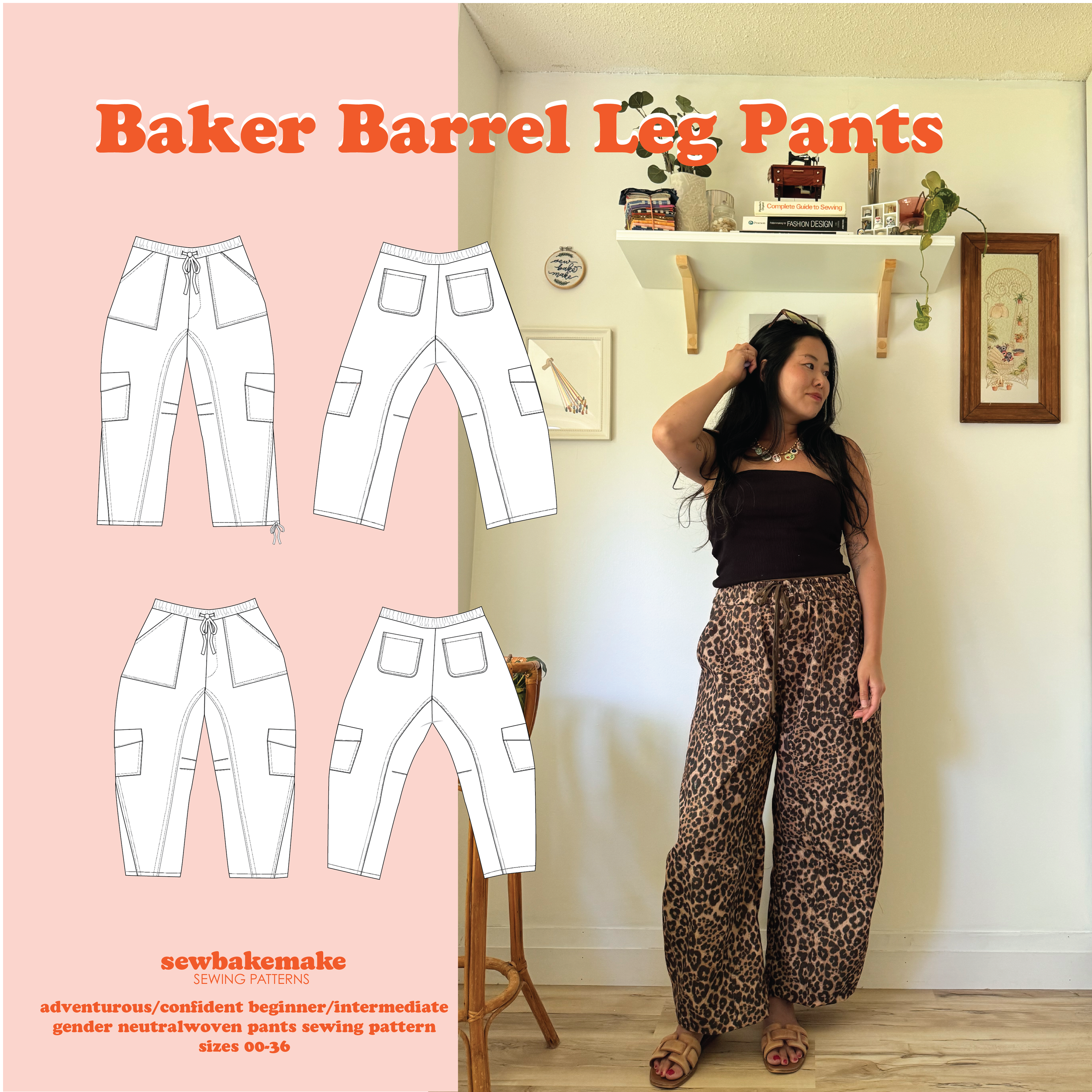 Baker Barrel Leg Pants Pattern