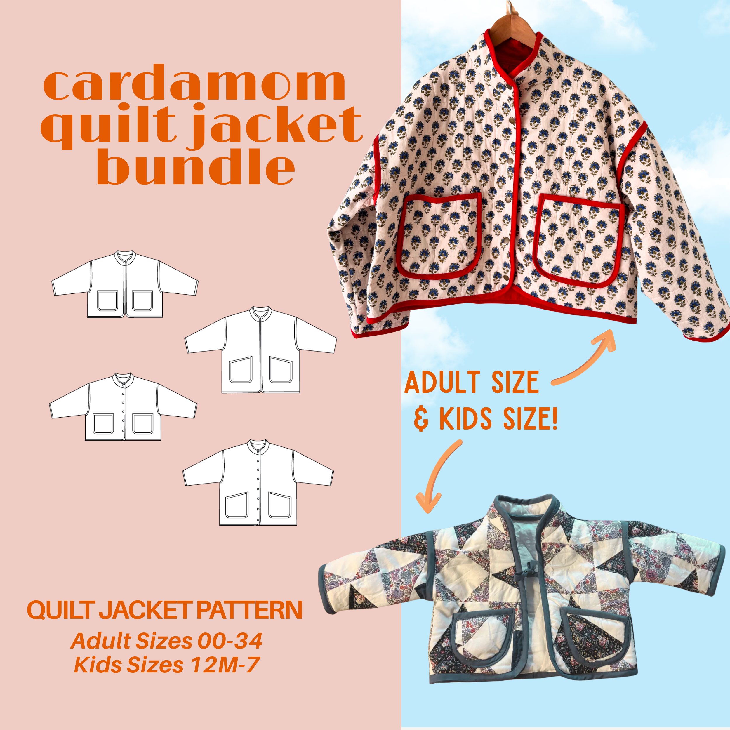 BUNDLE Adult and Mini Cardamom Quilt Jacket