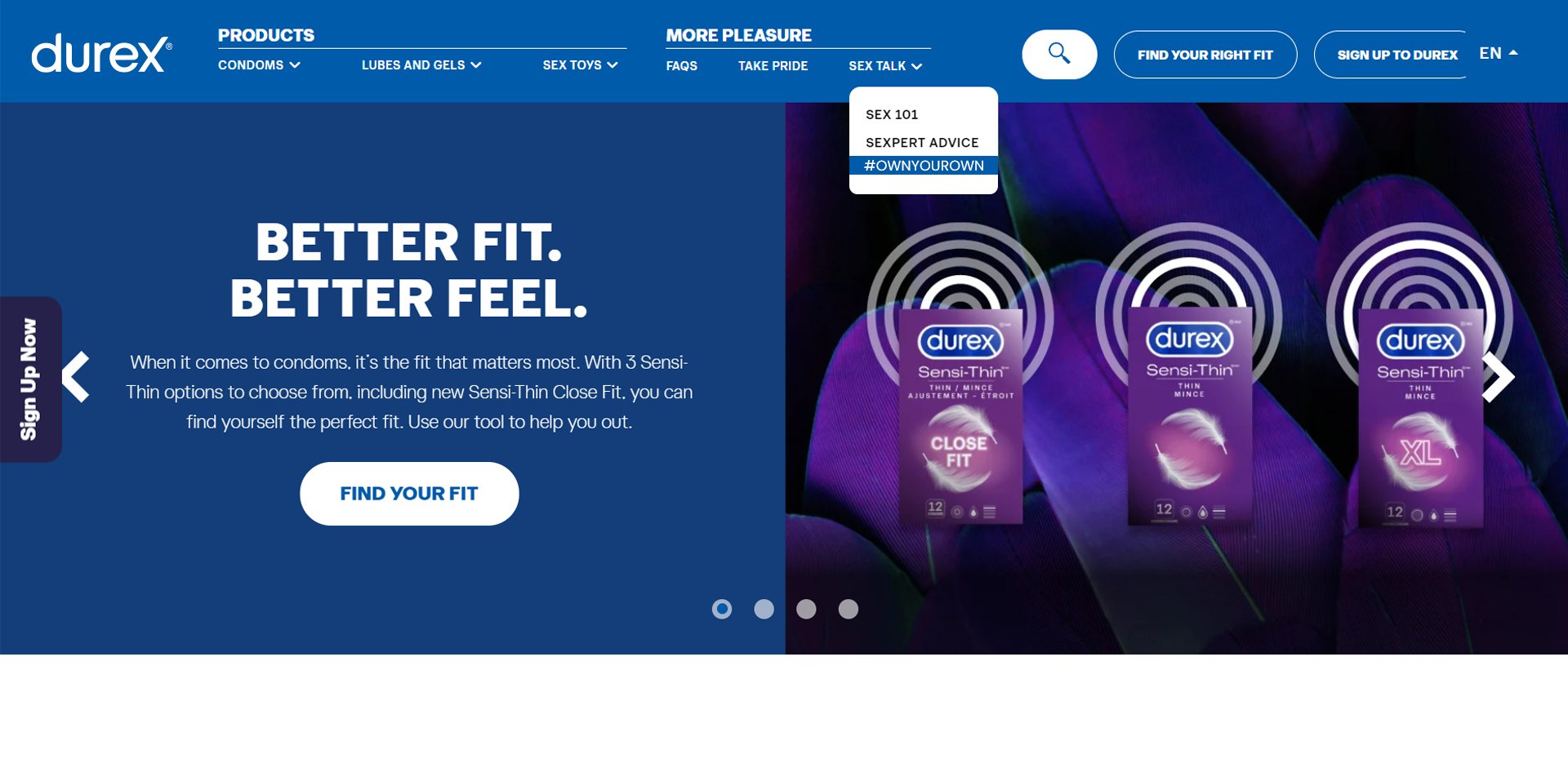 Microsite mockup - Landing page