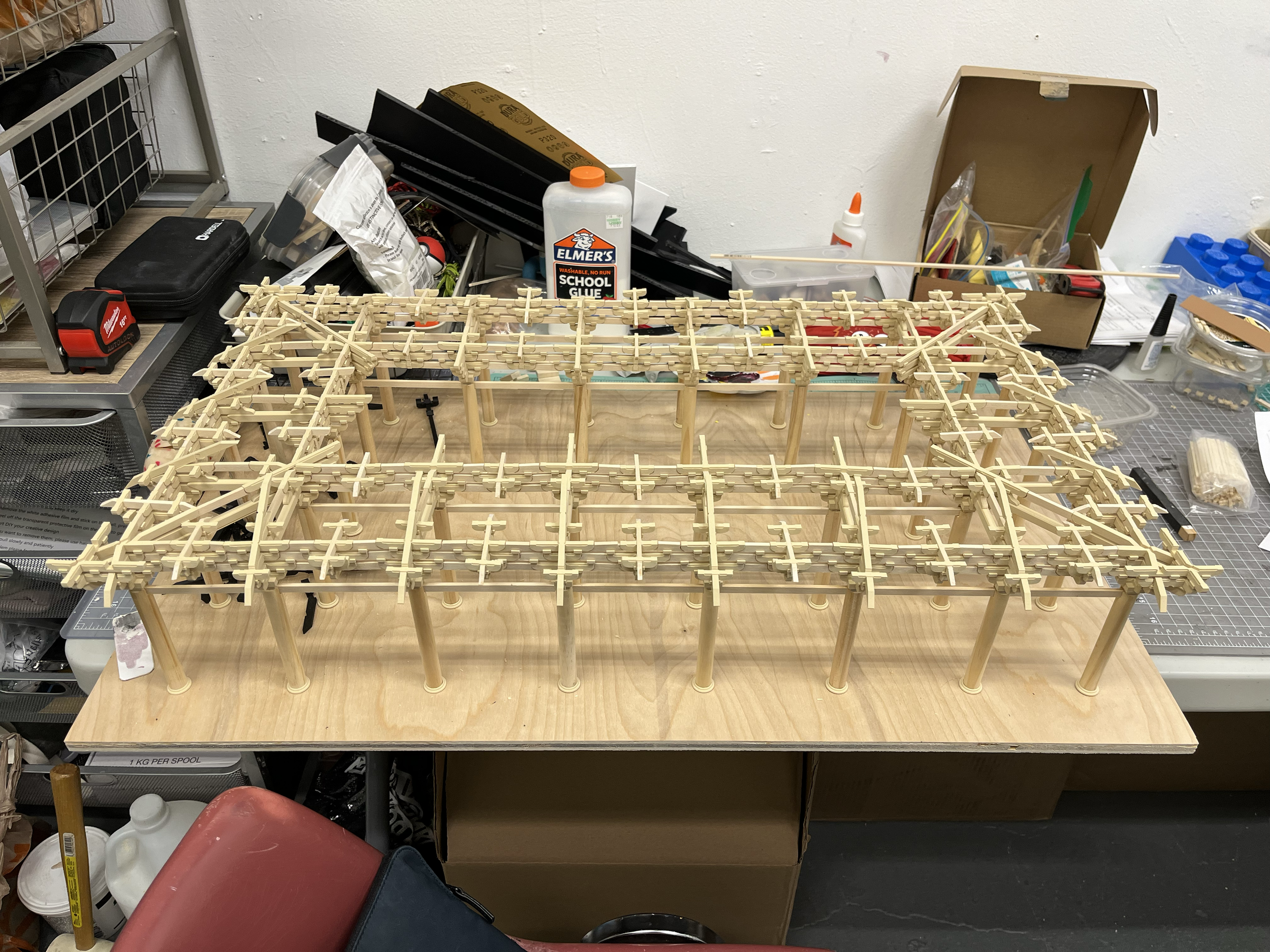 The current phase of the research involves studying relevant literature on traditional Chinese architecture and utilizing 3D modeling tools to assist in understanding the temple’s complex structural system. Based on this research, a one-quarter scale