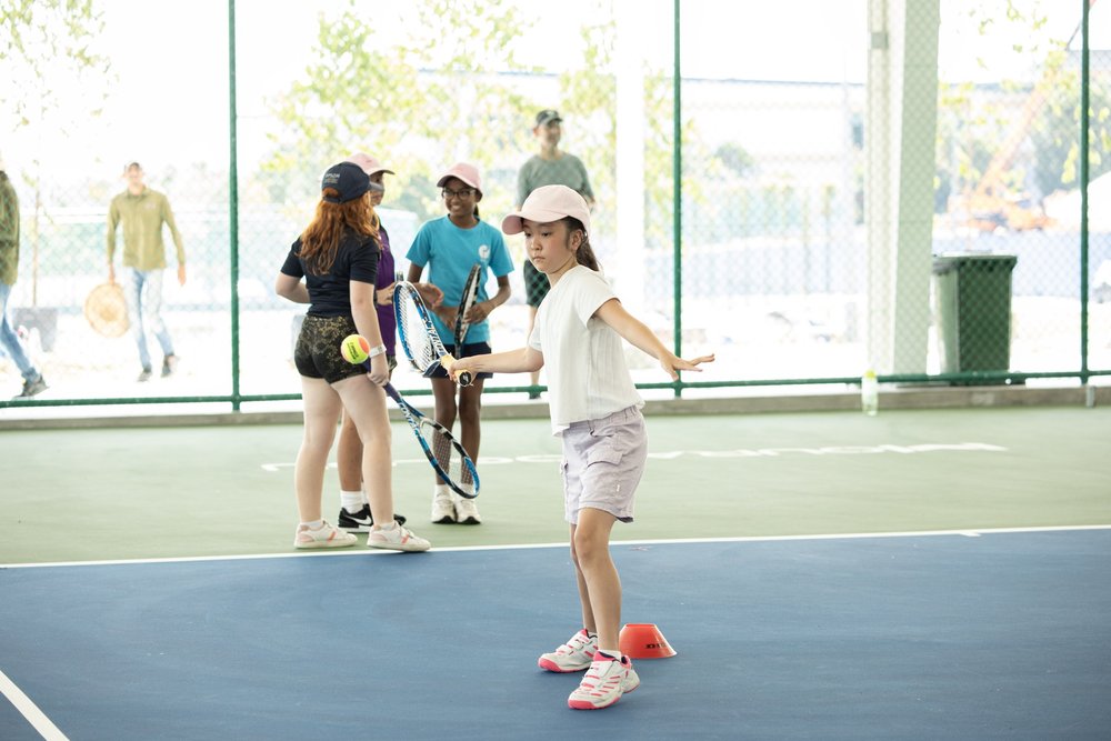 Young junior tennis coaching at Mouratoglou Academy Malaysia