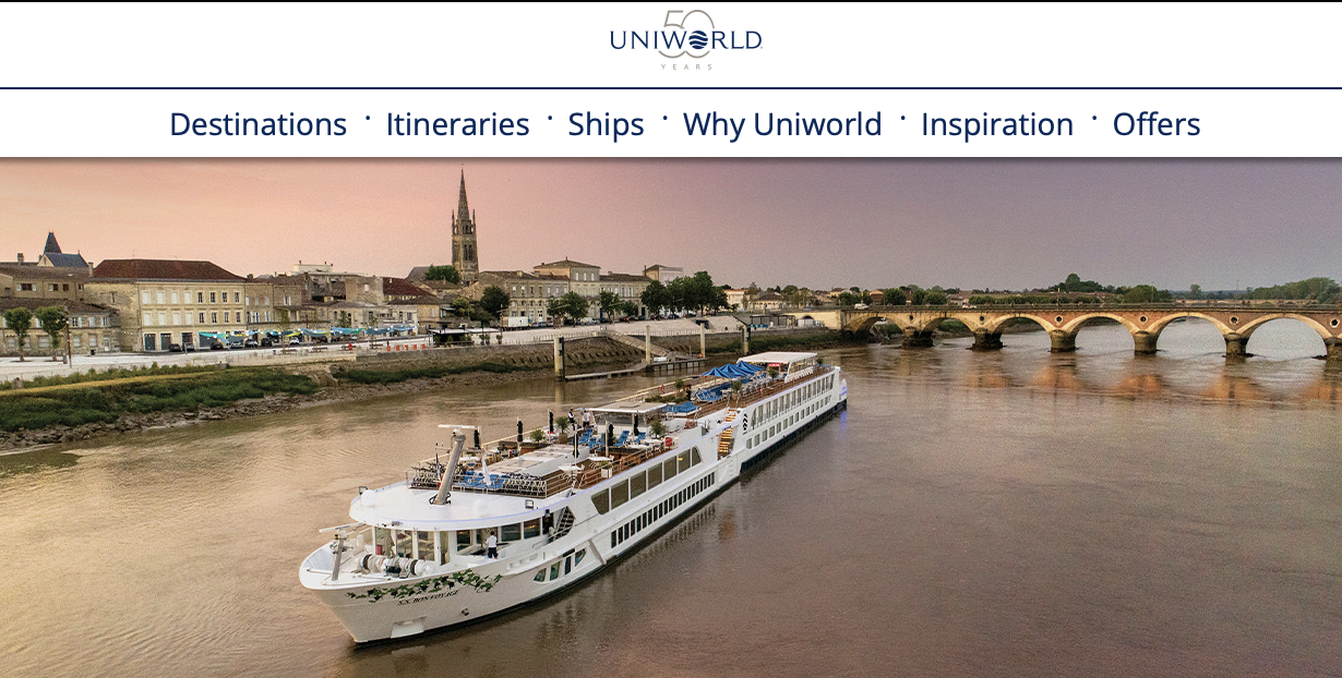 Image of Uniworld river ship on the river