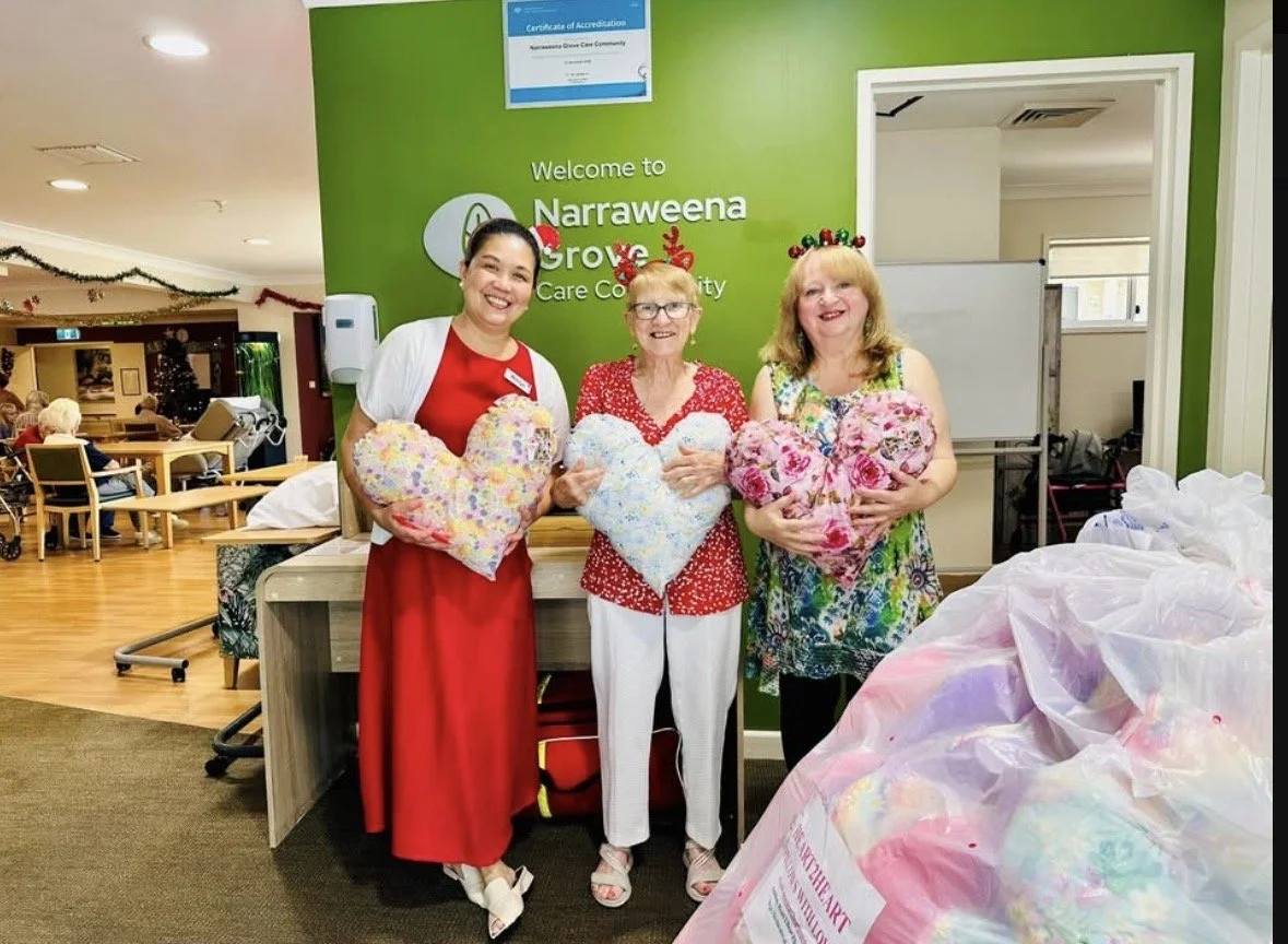 Heart2Heart pillow delivery to Narraweena Grove Care Community
