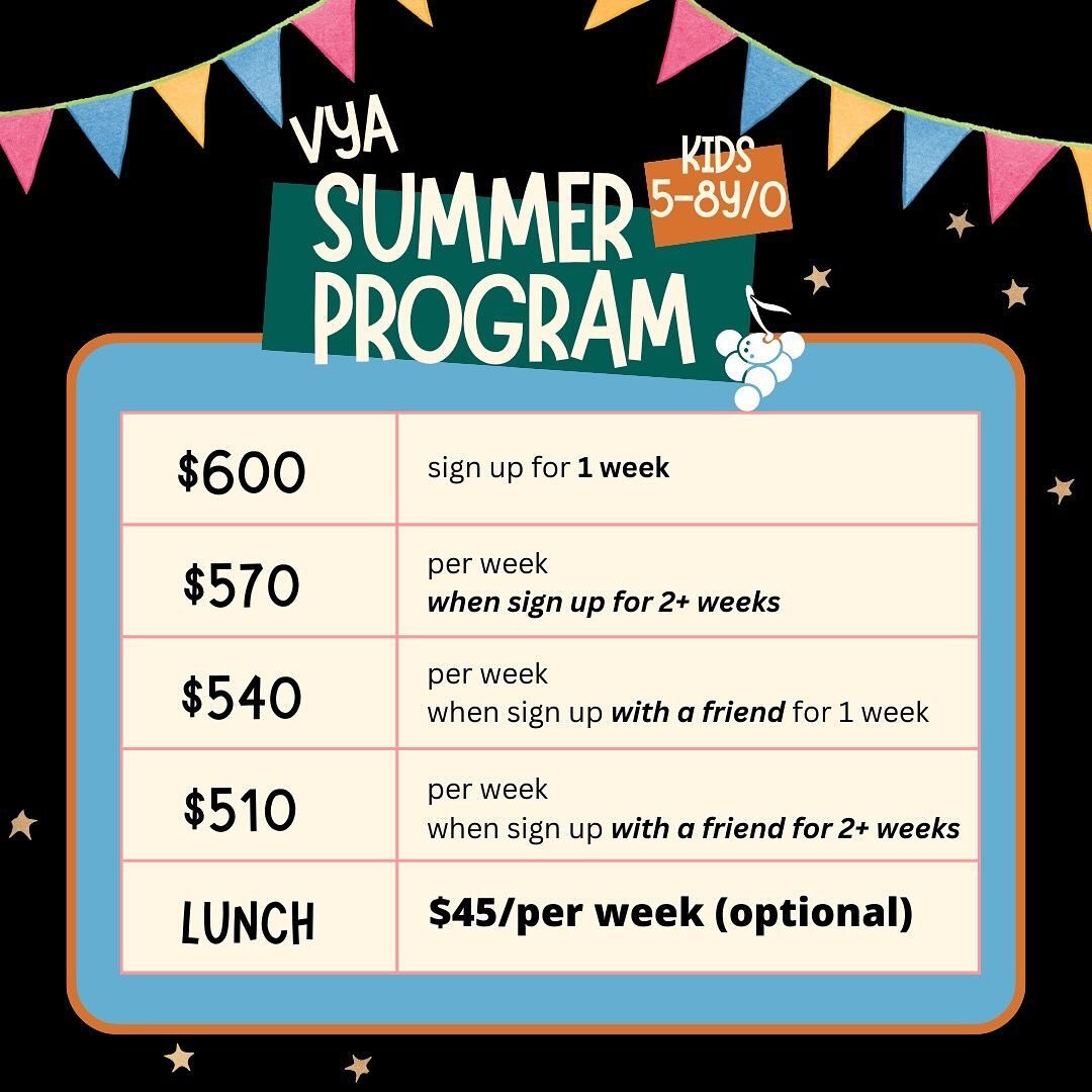 Early Bird Deal from Now~ 3/20! Don&rsquo;t miss it✨get extra $30 off #woohoo 
You can find the summer program introduction on vyartists.com Now!🥳 Link in Bio. #summercamp #lexingtonma