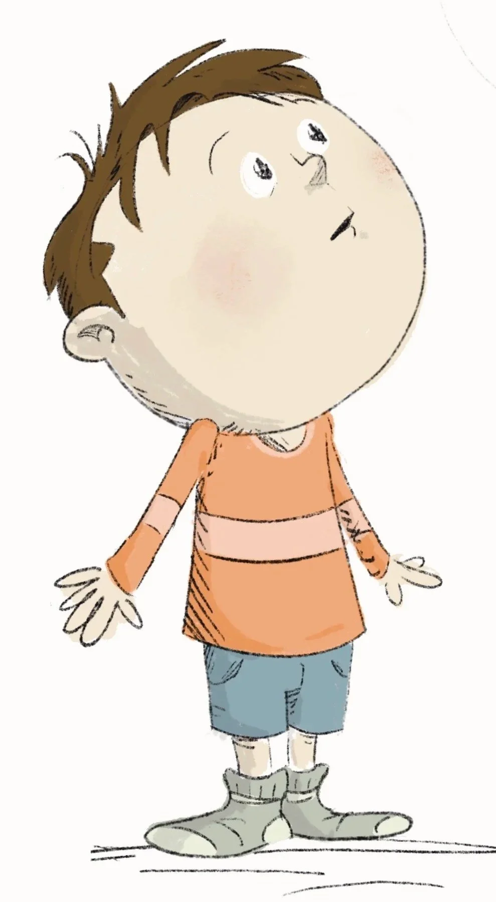 Illustrated younger brother character from Mom Dropped the F Bomb, with a playful, slightly messy look reflecting his personality.