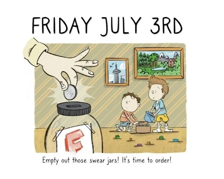 Scene from Children's book Mom Dropped the F-Bomb by Cathy Gordon
