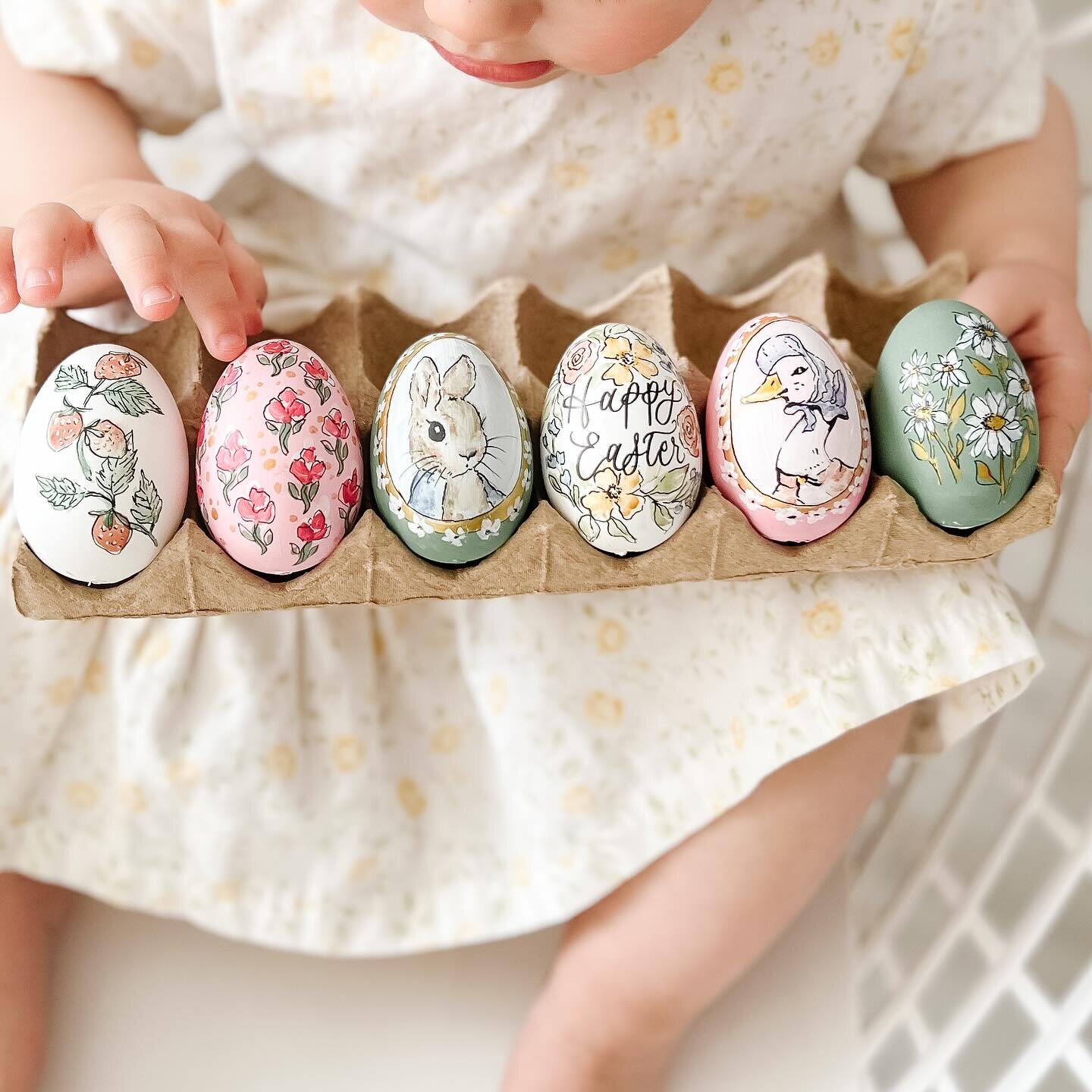 Spring and florals and hand-painted Easter eggs to brighten your day. &ldquo;WOW Mommy!&rdquo; is forever the best compliment from my two year old 🥰💛 (Ps. still on baby watch over here and will likely welcome our next little one right on Easter wee