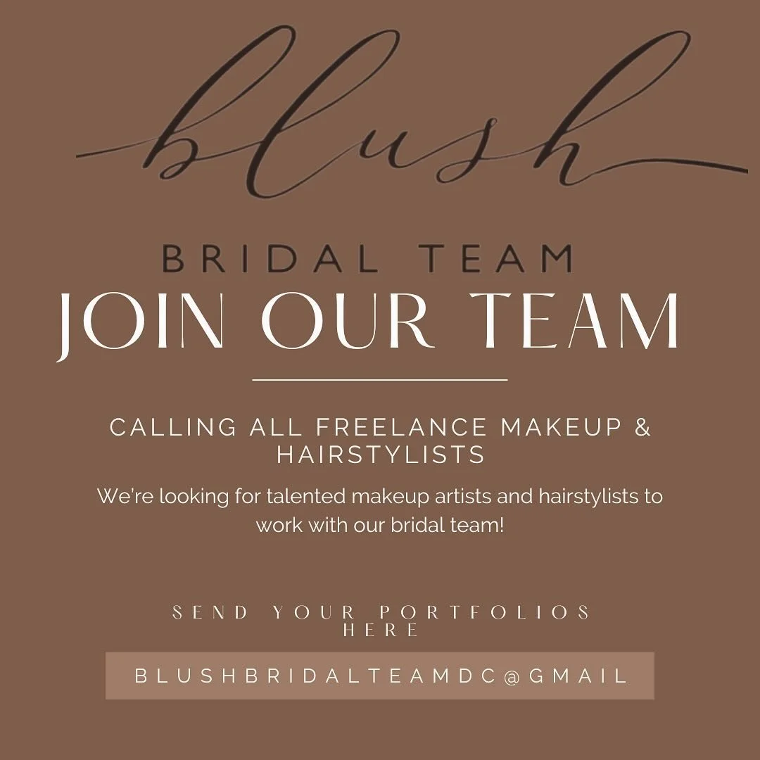 Join Door County&rsquo;s #1 Bridal Team for Hair &amp; Makeup
Send your portfolios to 
BlushBridalTeamDC@gmail.com