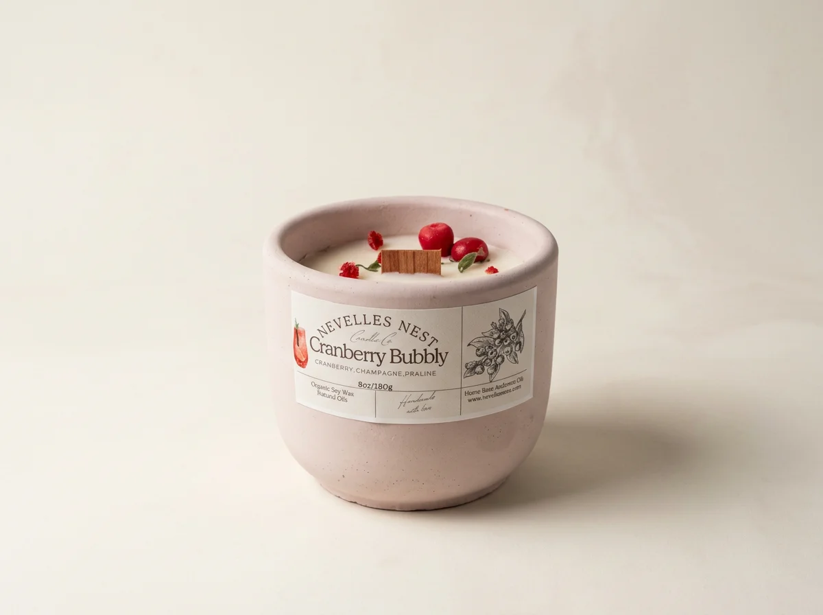 Cranberry Bubbly soy candle