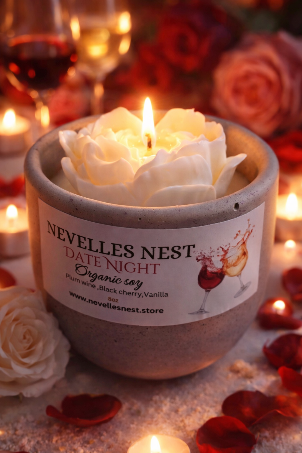 New look!Date Night handmade soy scented candle