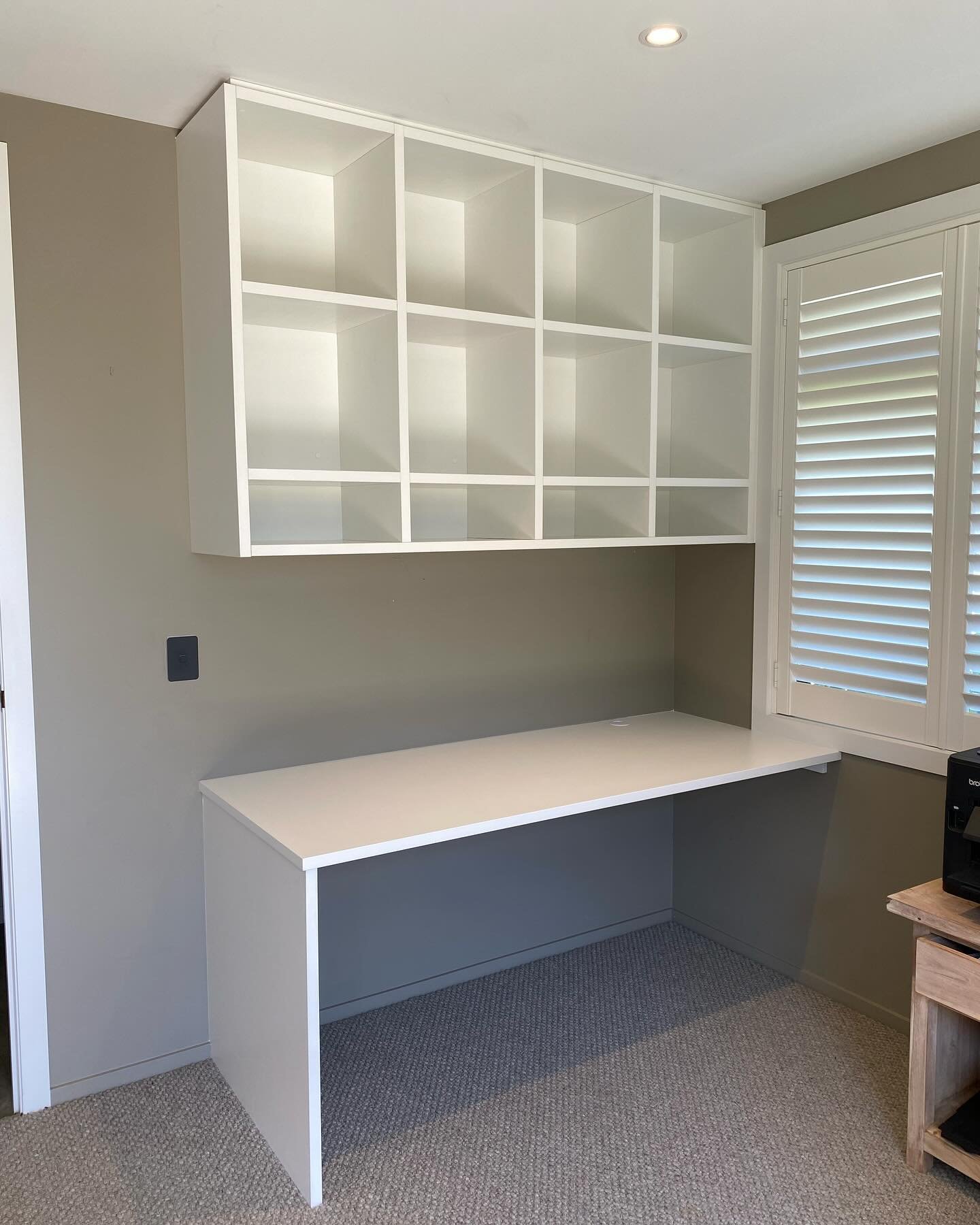 His &amp; hers office cabinetry 🙌🏽

Our clients loved the look of cubbies to use in their office space, which makes for so much room to store folders and add a bit of decor too. 

#customcabinetry #officejoinery #residentialjoinery #kitchenjoinery 