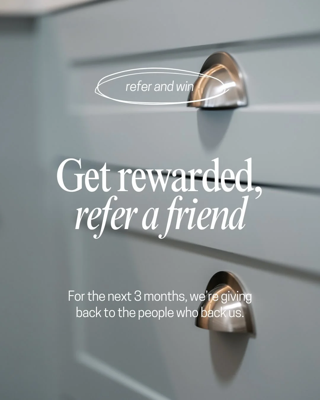 GET REWARDED. REFER A FRIEND ✨

For the next 3 months, we&rsquo;re giving back to the people who back us.

Here&rsquo;s how it works:

✨ Refer a friend to Natural Edge Joinery
✨ If they book and attend a meeting - you will BOTH receive a custom Natur