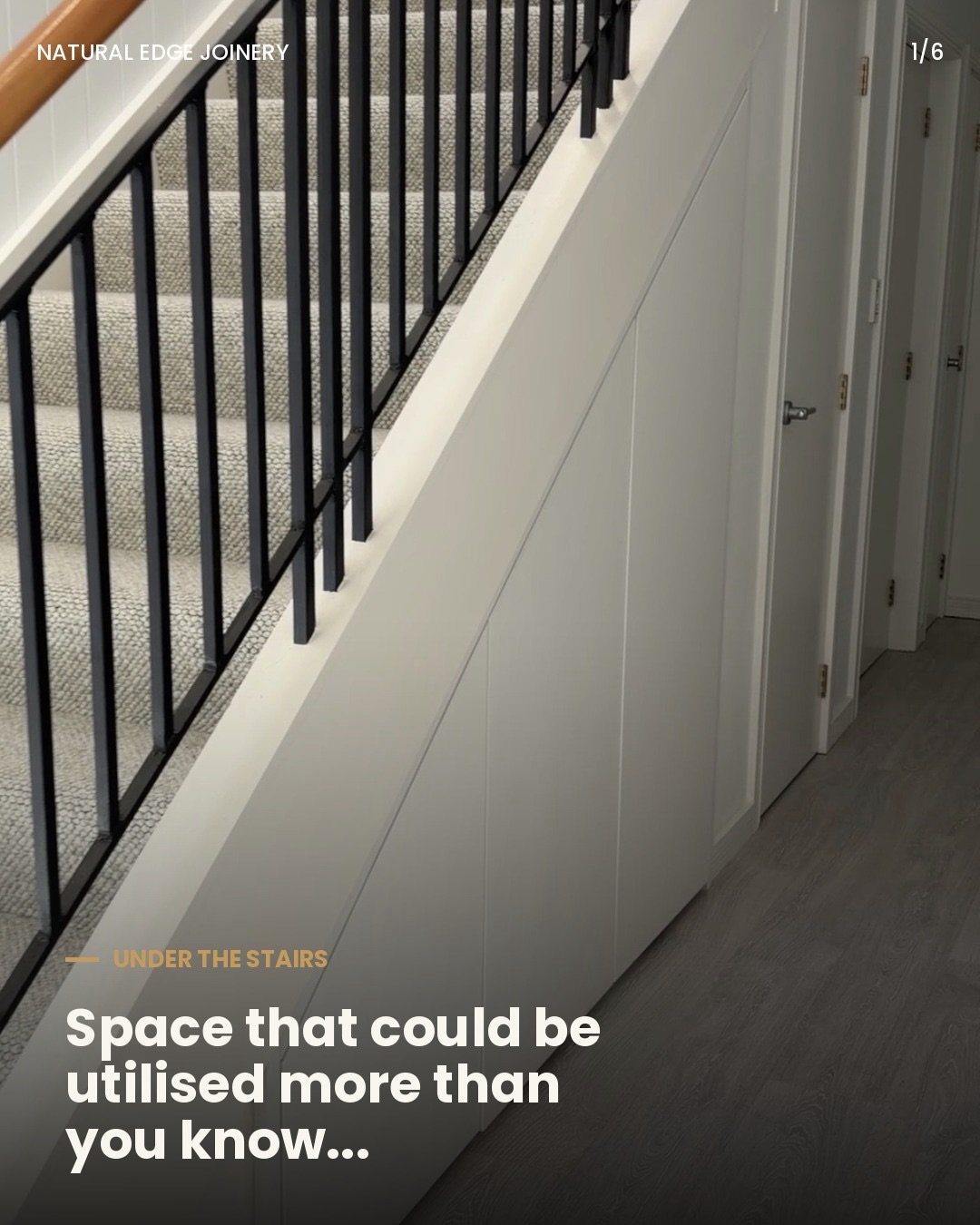 Space that could be utilised more than you know 🙌

Under these stairs feature&hellip;
✨ A pull-out wardrobe rail for the coats and boots
✨ His and hers shoe storage. 
✨ A pull-out seat - somewhere to actually sit and put your shoes on. 
✨All push-to