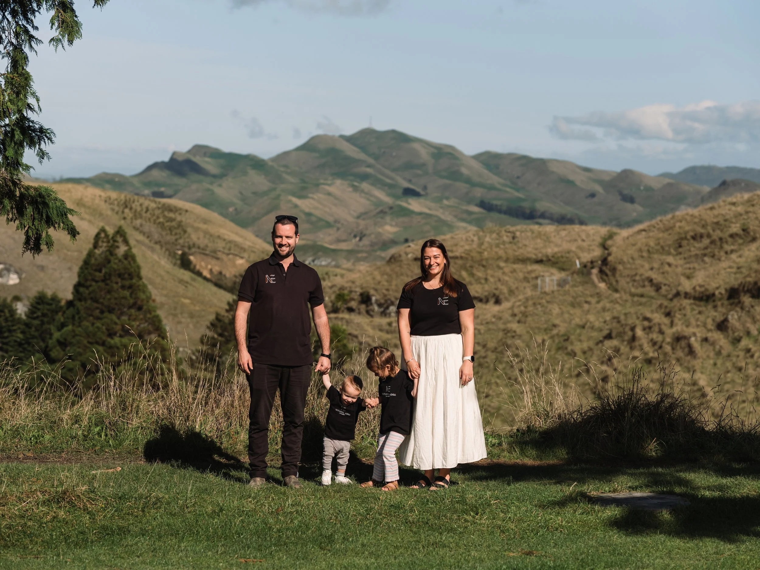 A family of four on Te Mata Peak in Havelock North, Natural Edge Joinery local experts in custom cabinetry and kitchen joinery and design. Locals in Hawke's Bay and raising their family here