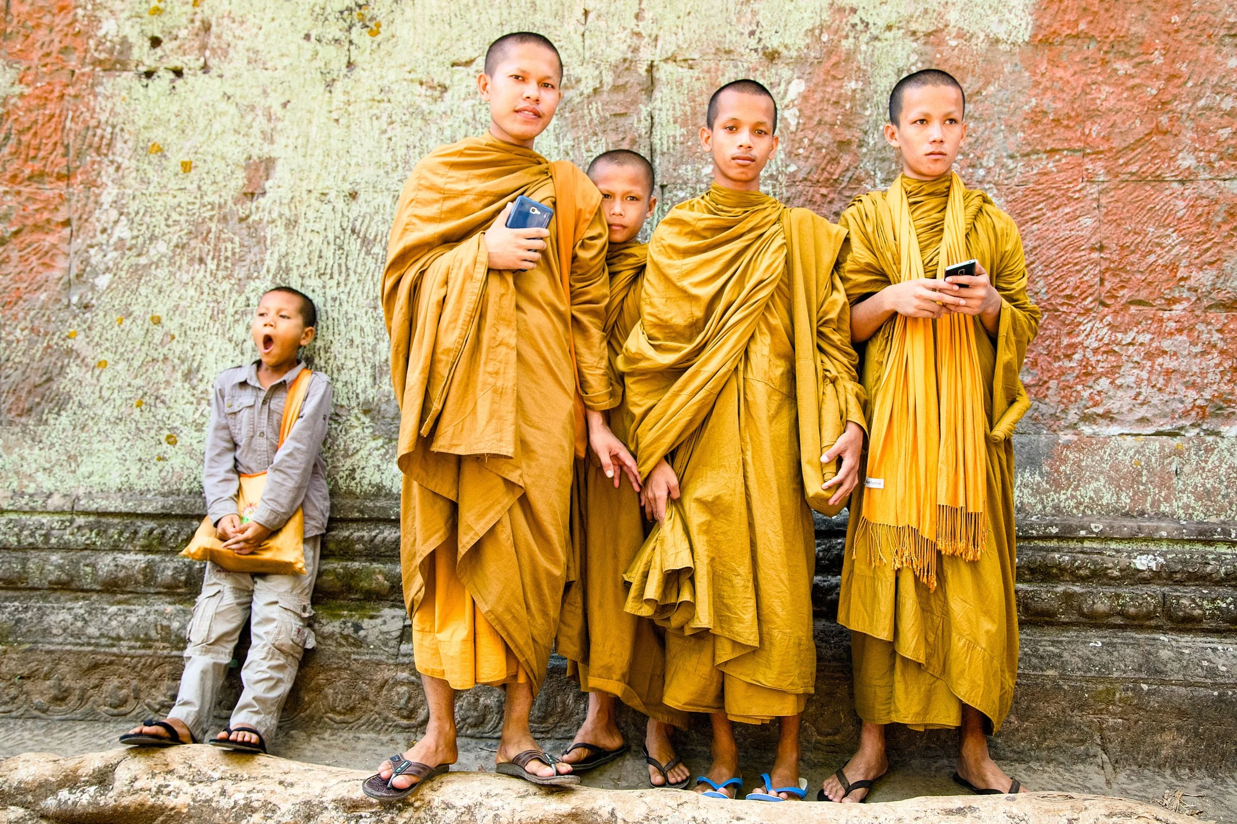 Monks on a travel