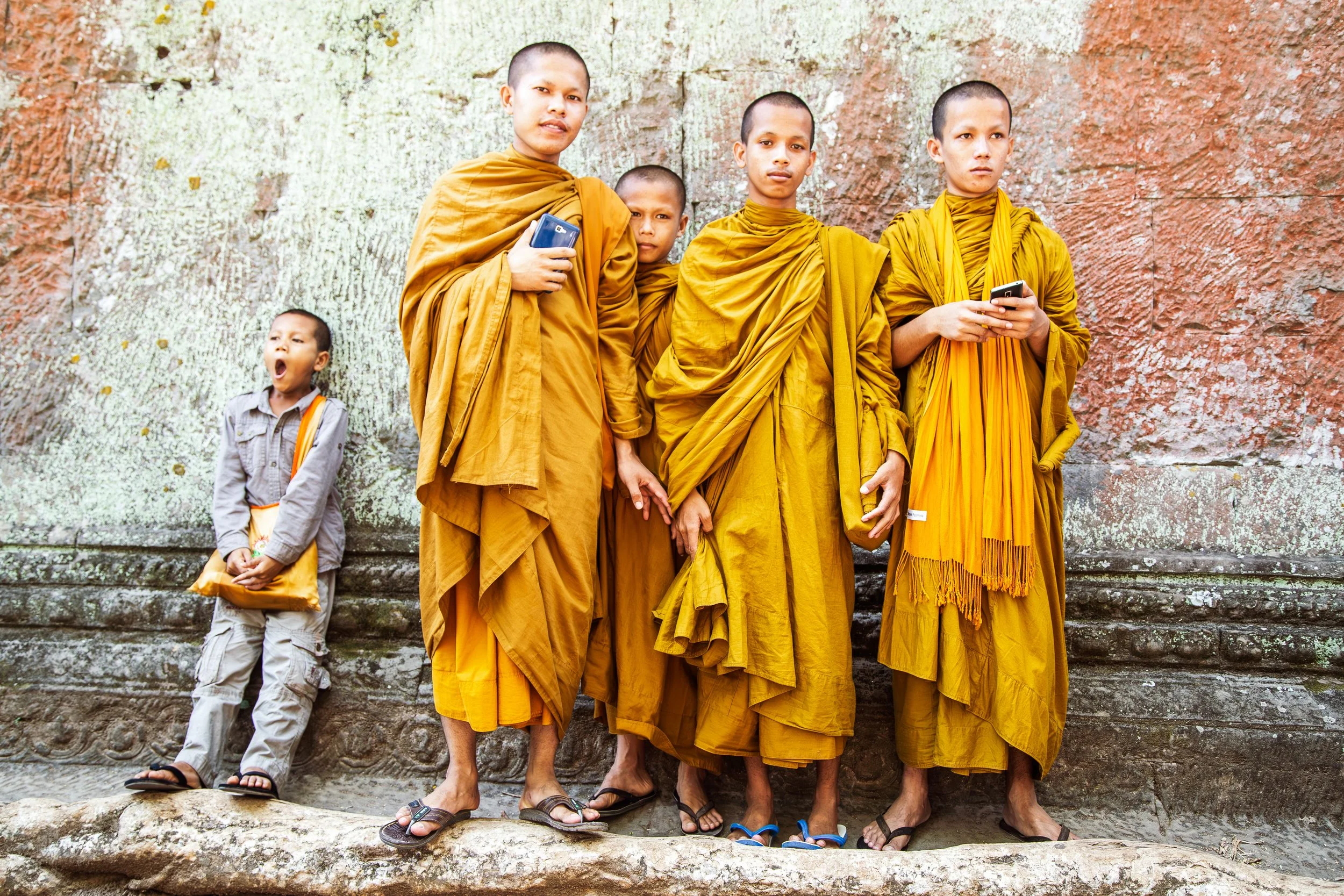Monks on a travel