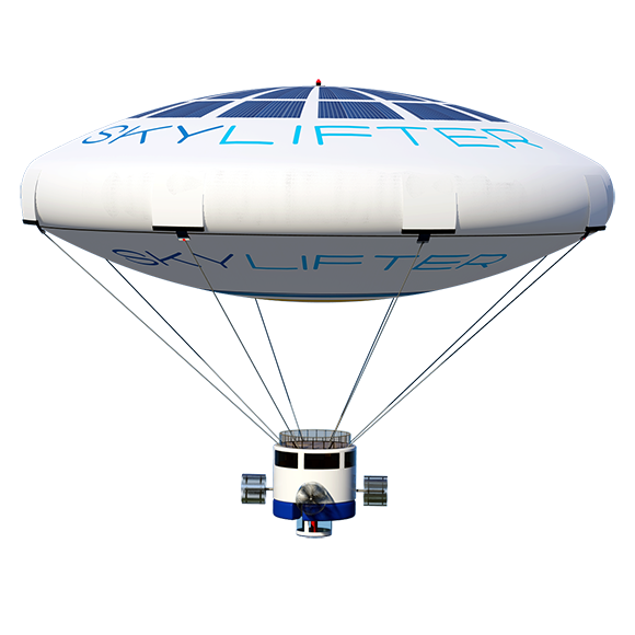 Symmetrical discus-shaped (lenticular) aerostat (a 'flattened' sphere)