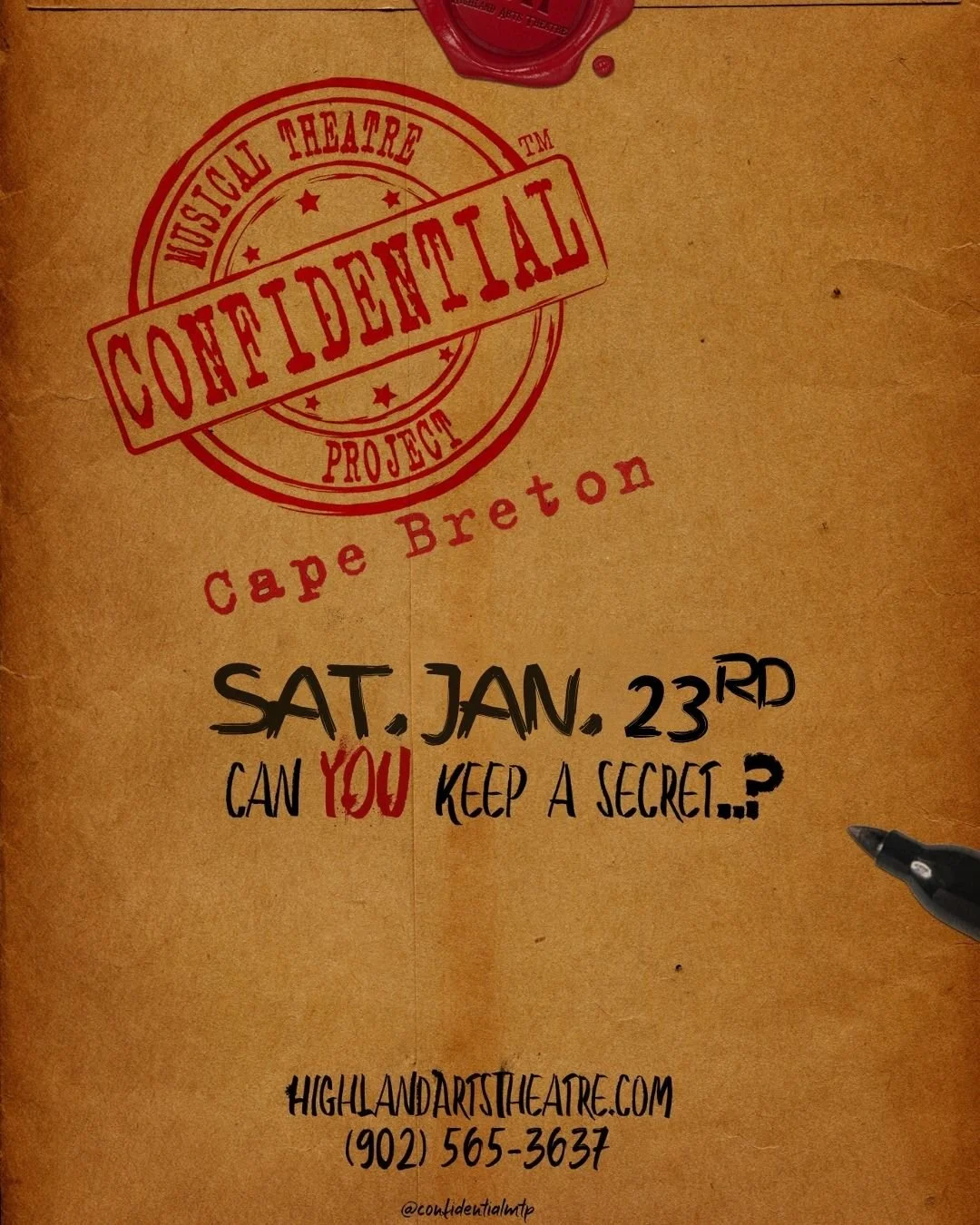 THE 26th CONFIDENTIAL MUSICAL THEATRE PROJECT