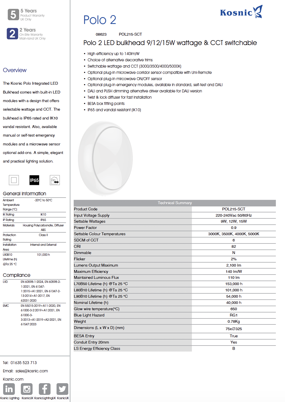 Polo 2 POL215-SCT 08623 Datasheet