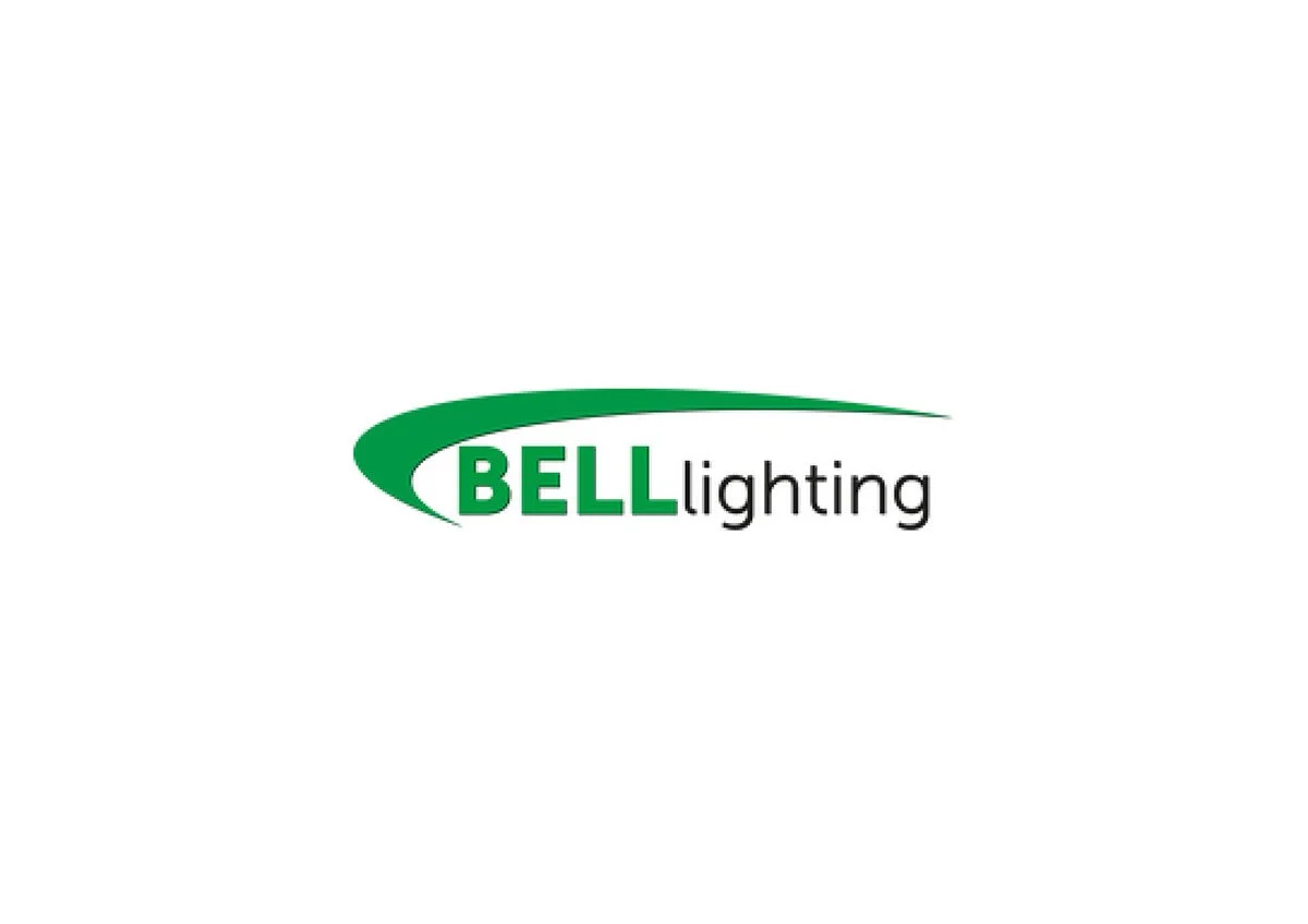 LED Electrical Wholesalers - Logo for Bell Lighting with a green swoosh and the words "BELL lighting" in green and black text.