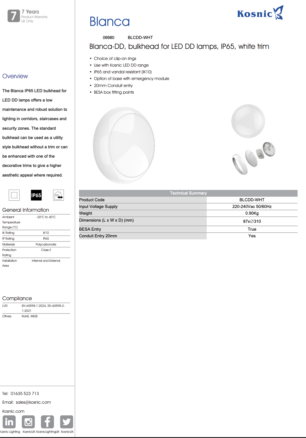 Datasheet Blanca BLCDD 06980