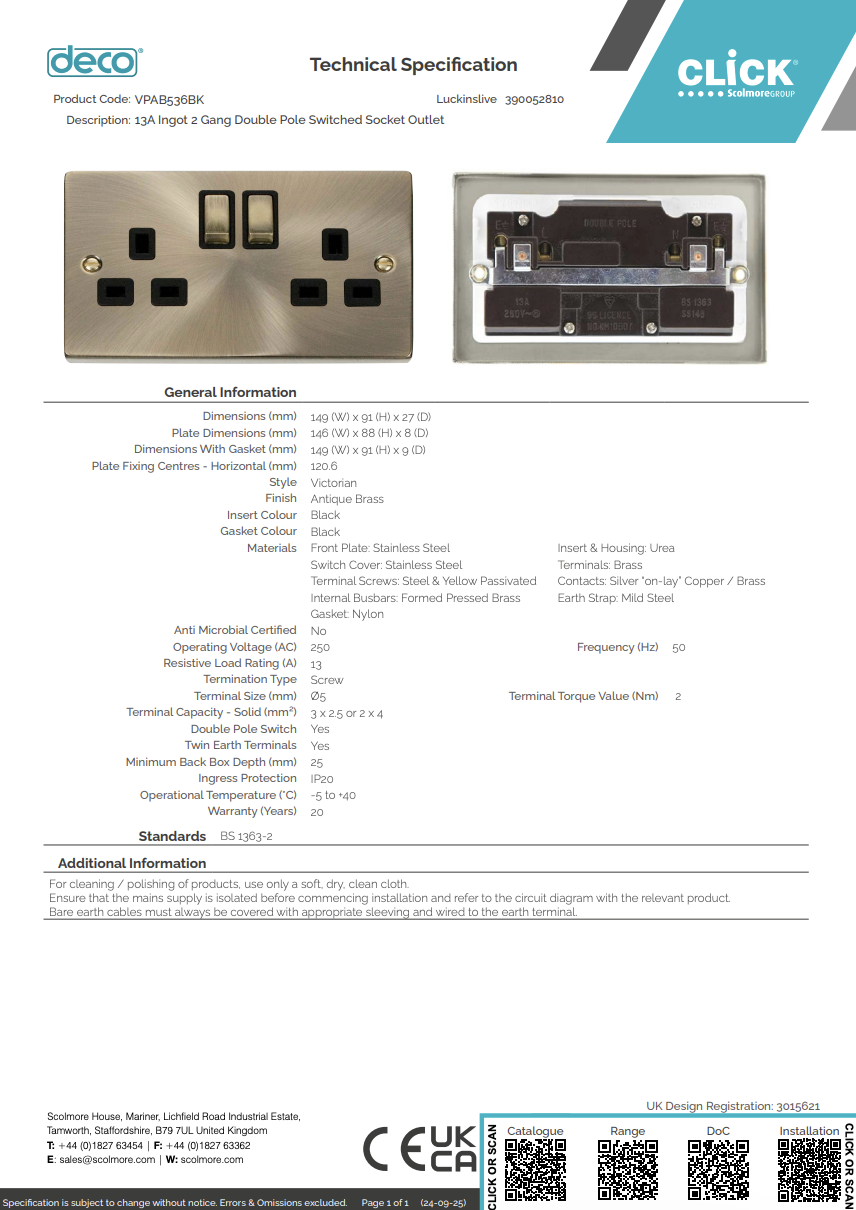 VPAB536BK 13A Ingot 2 Gang Double Pole Switched Socket Outlet.png