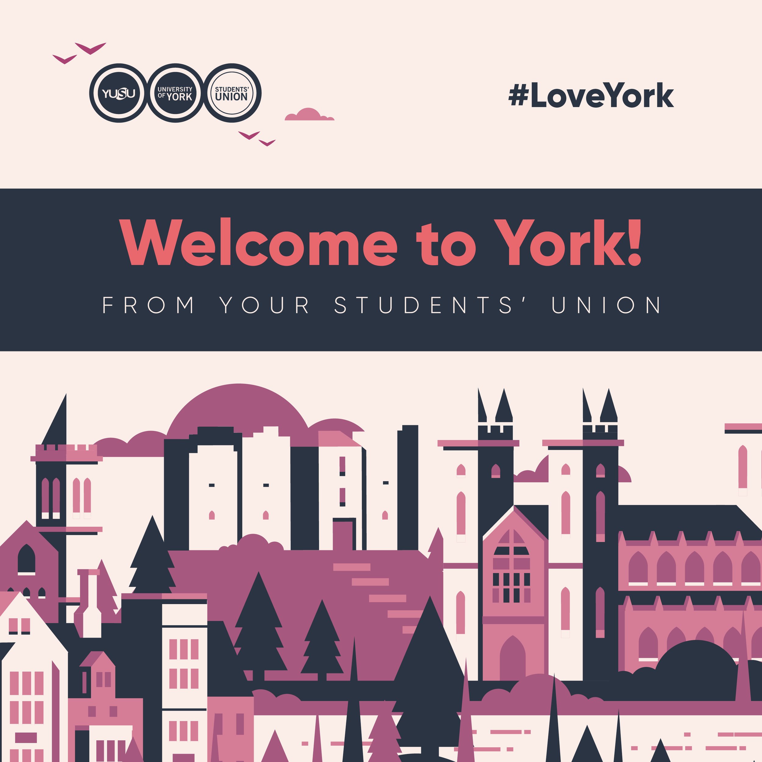 Love York, YUSU's 'welcome branding' for new students