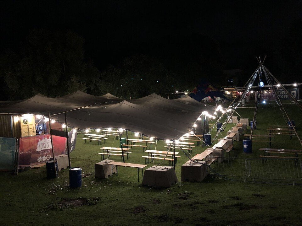 The Forest, YUSU's open-air events space and solution to slow-easing Covid lockdown restrictions.
